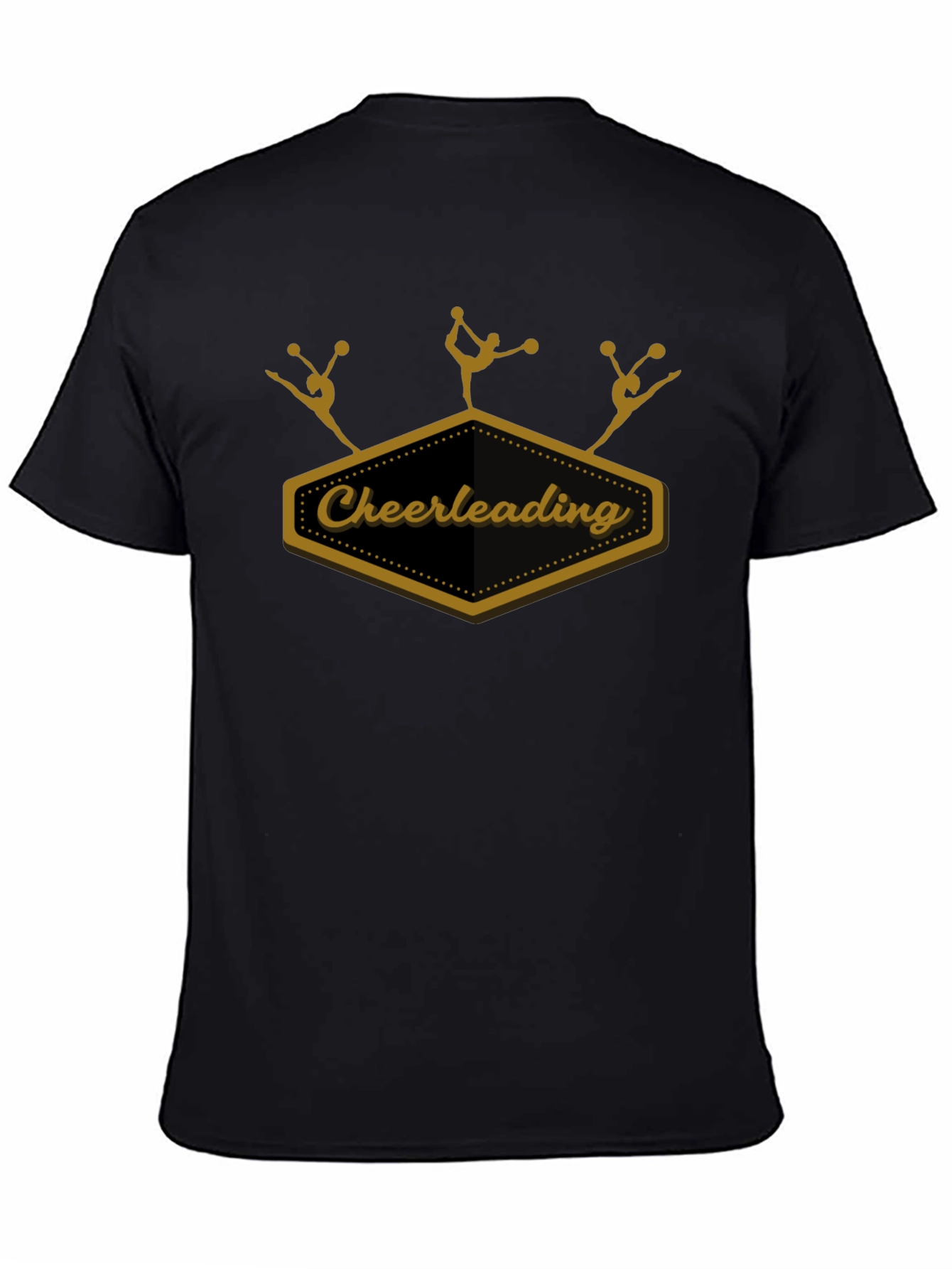 Cheerleading Team Black Graphic T-Shirt