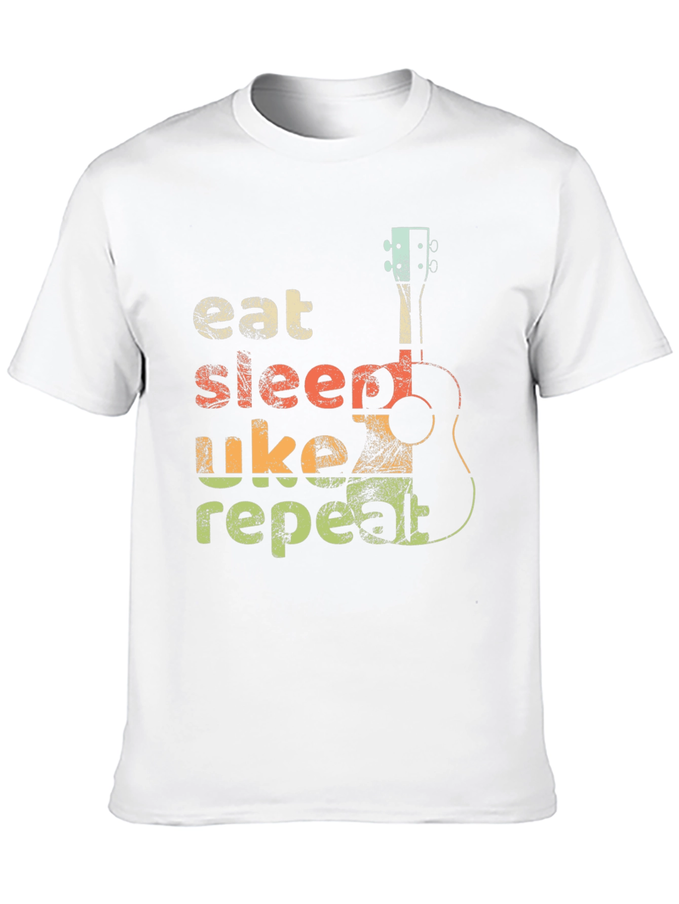 Eat Sleep Uke Repeat T-Shirt - Ukulele Lover Tee