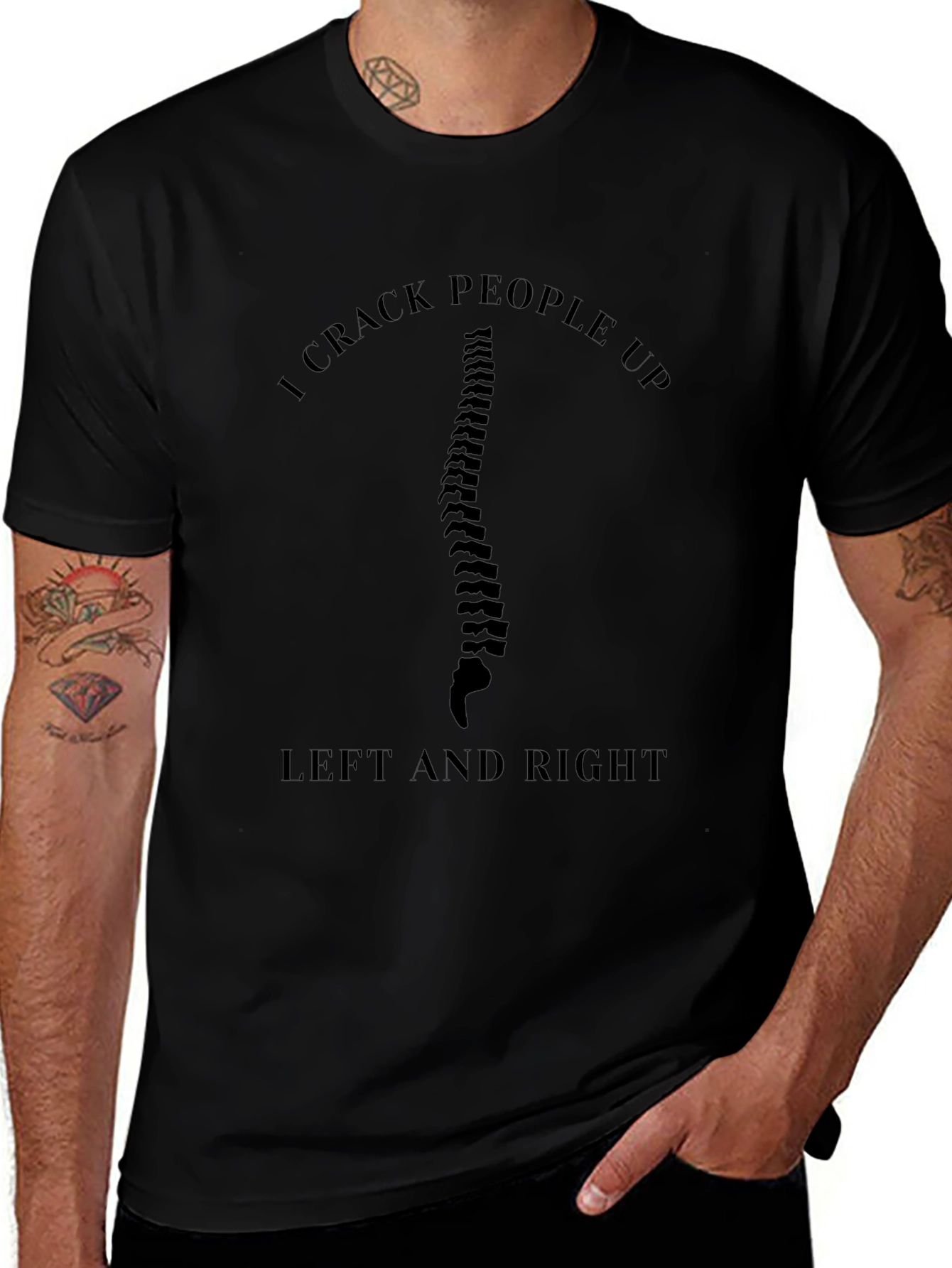 I Crack People Up Funny Chiropractic T-Shirt
