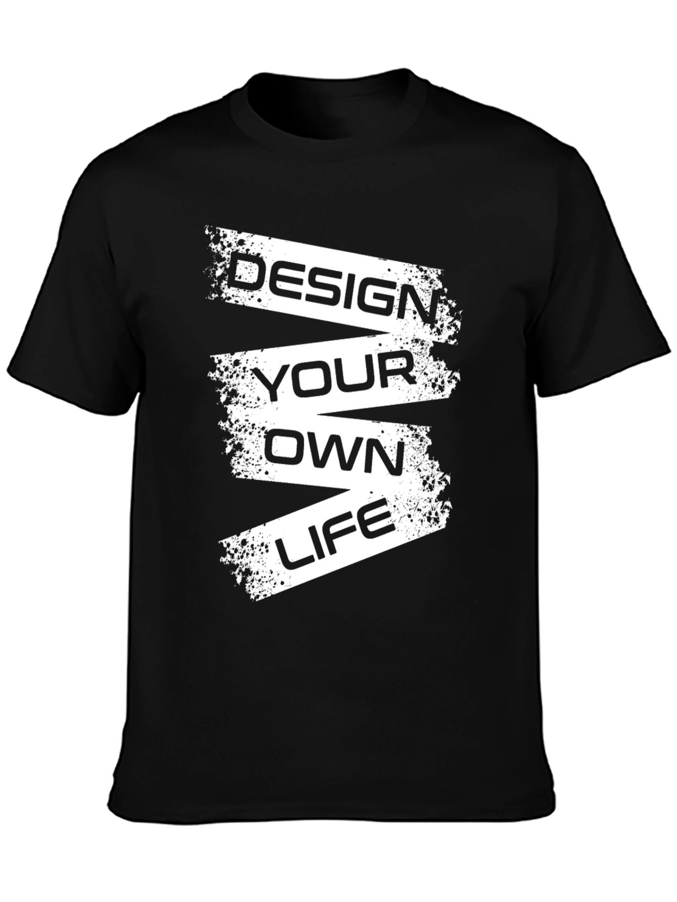 Design Your Own Life Black Graphic T-Shirt