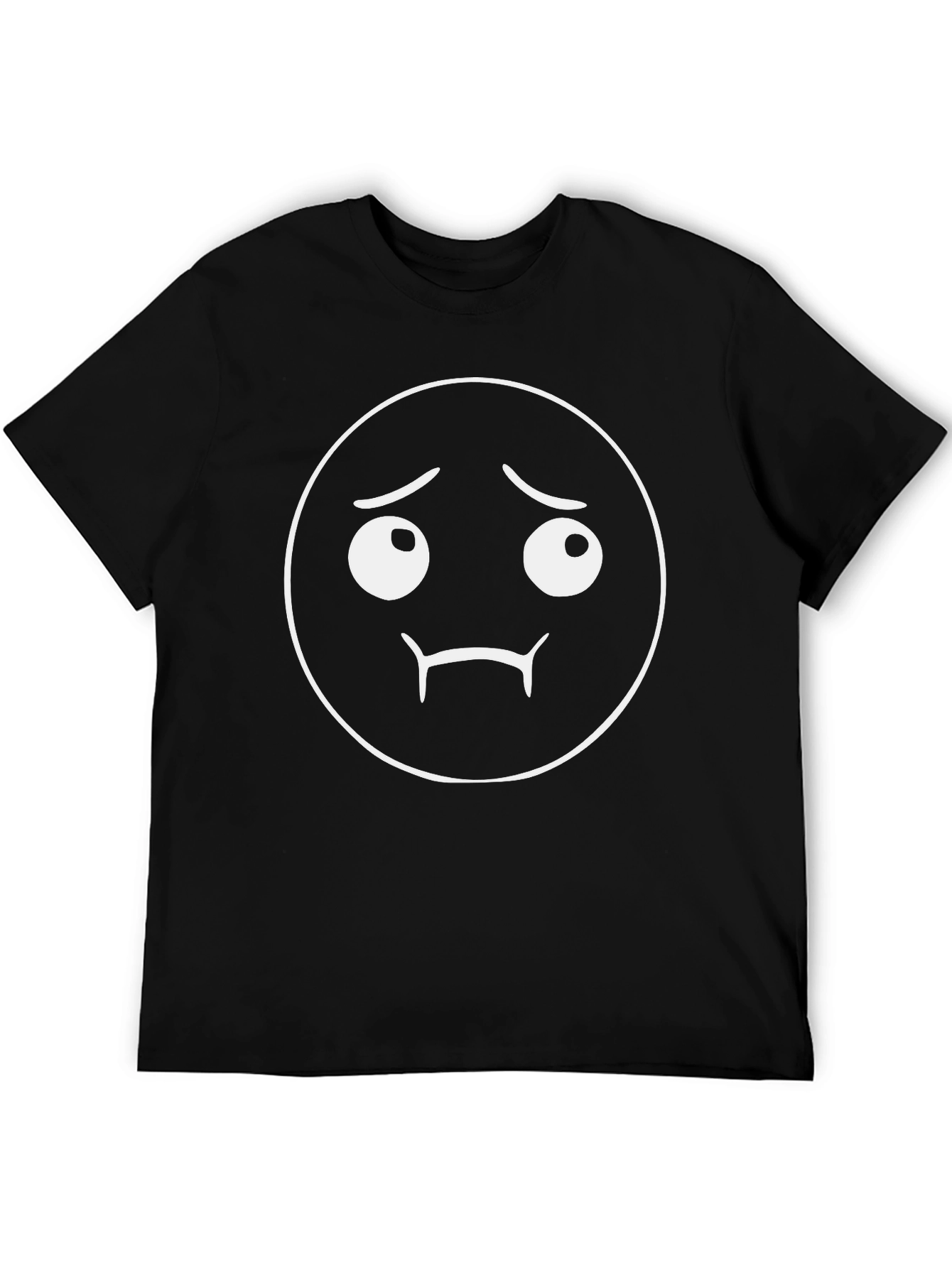 Sad Face Graphic Tee - Classic Black T-Shirt