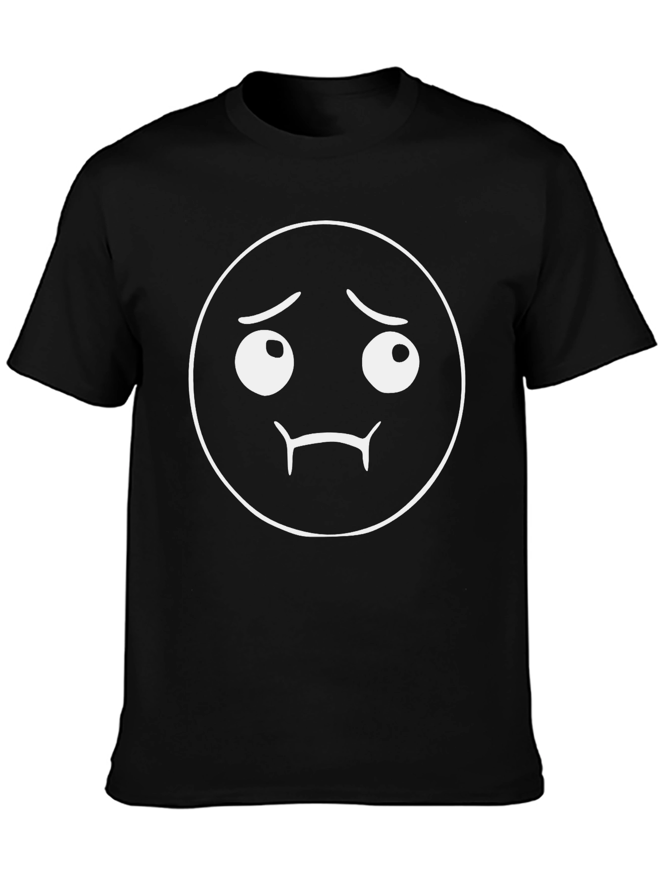 Sad Face Graphic Tee - Classic Black T-Shirt