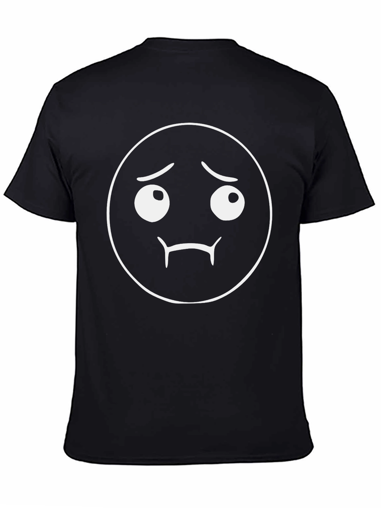 Sad Face Graphic Tee - Classic Black T-Shirt
