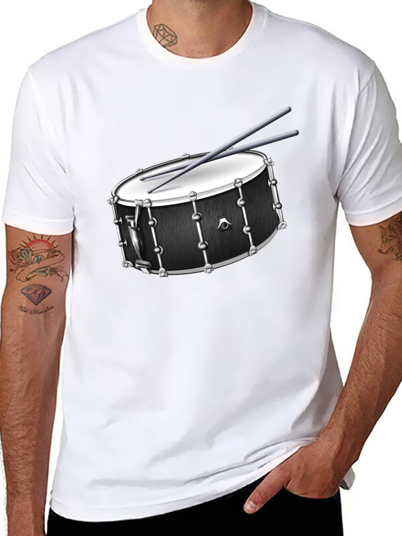 Drum Kit Graphic T-Shirt - Music Lover Tee