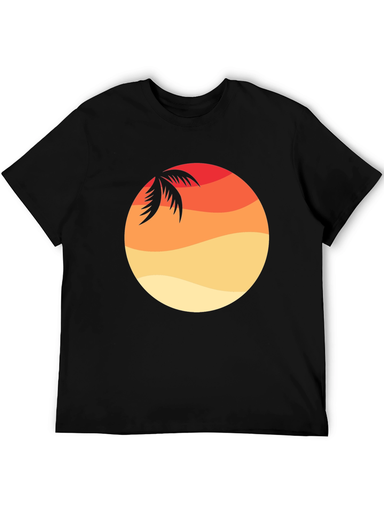 Sunset Palm Graphic Tee - Casual Style