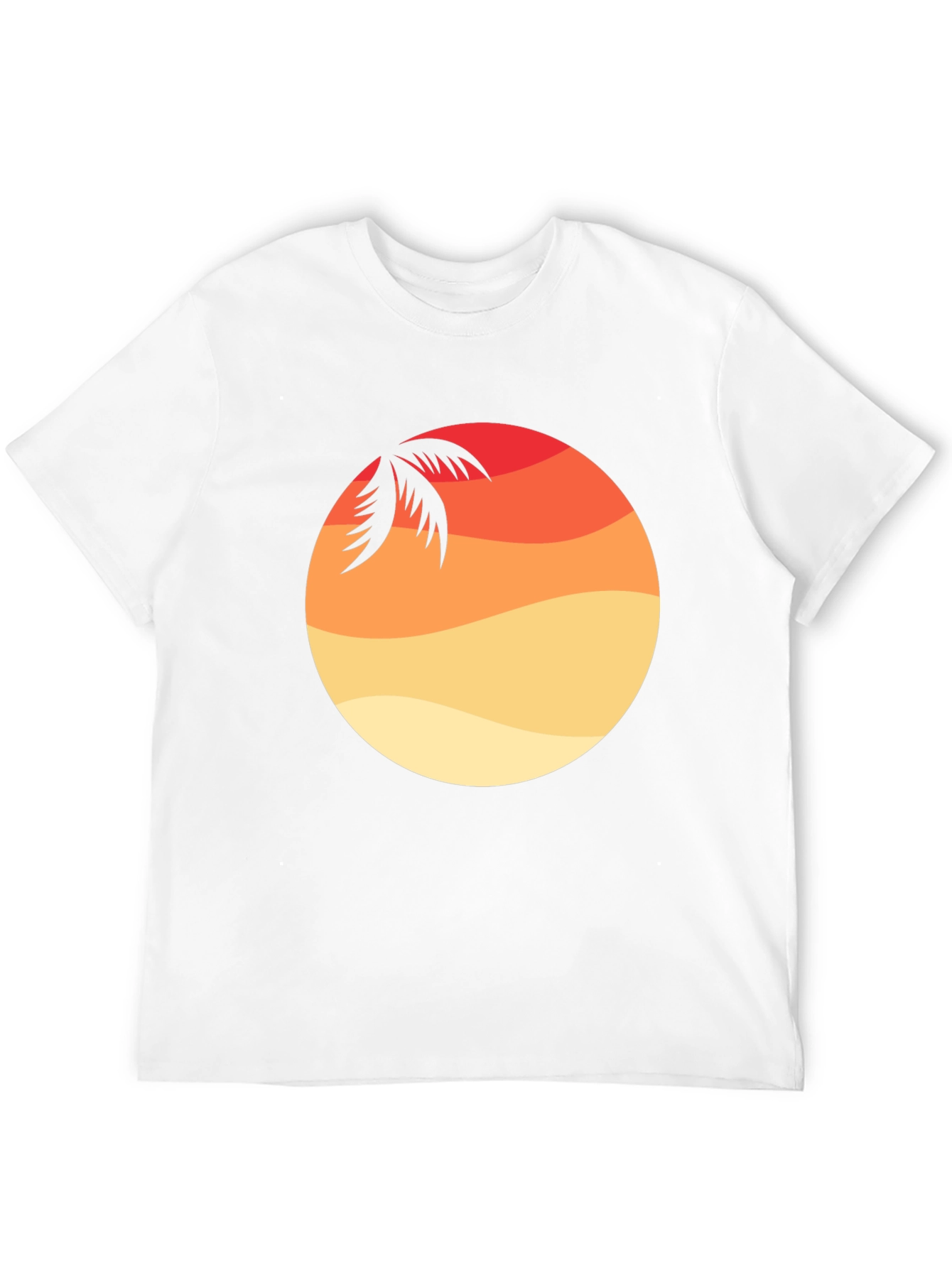Sunset Palm Graphic Tee - Casual Style