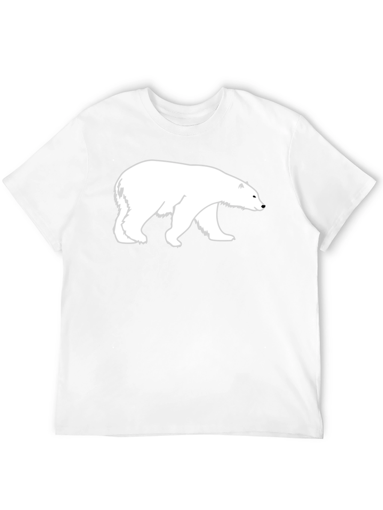 Polar Bear Graphic Print Black T-Shirt