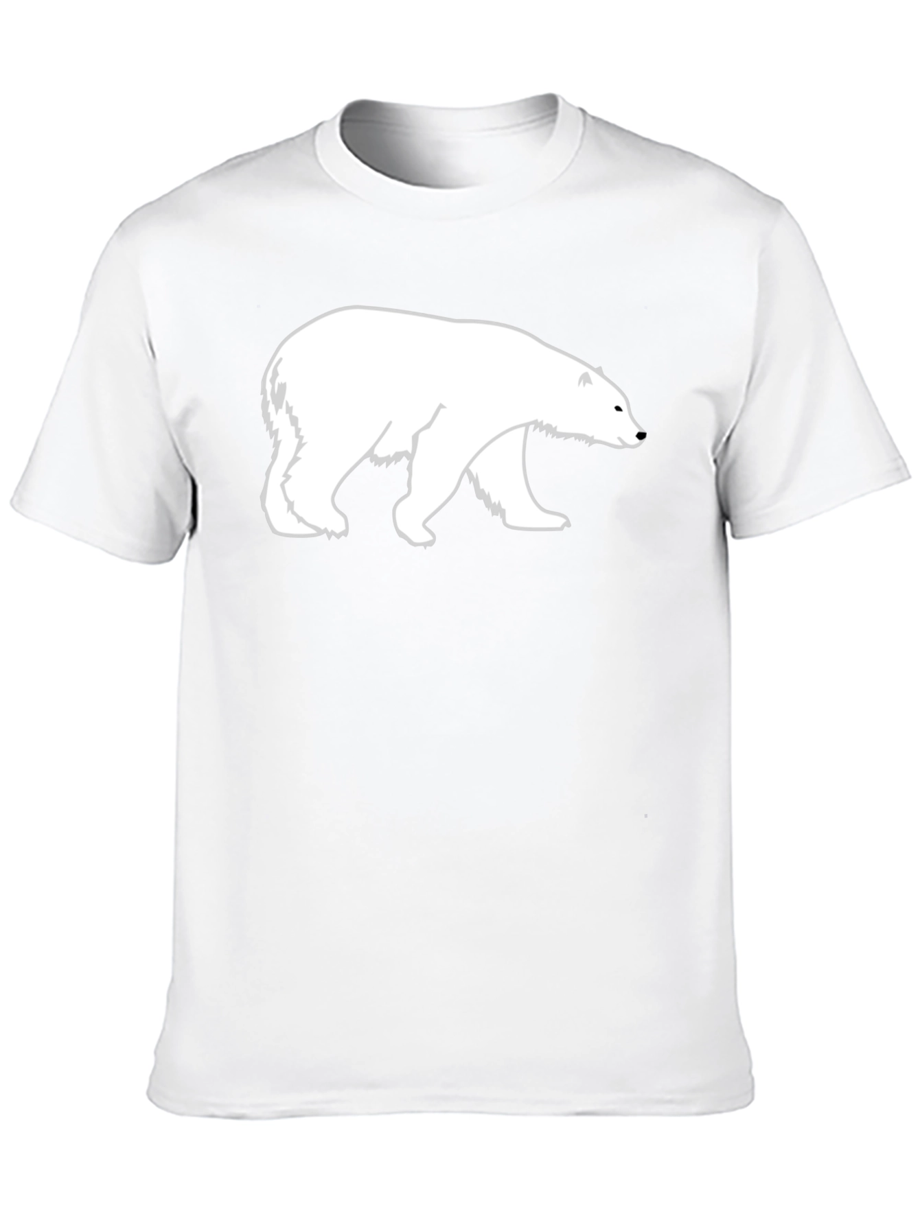 Polar Bear Graphic Print Black T-Shirt