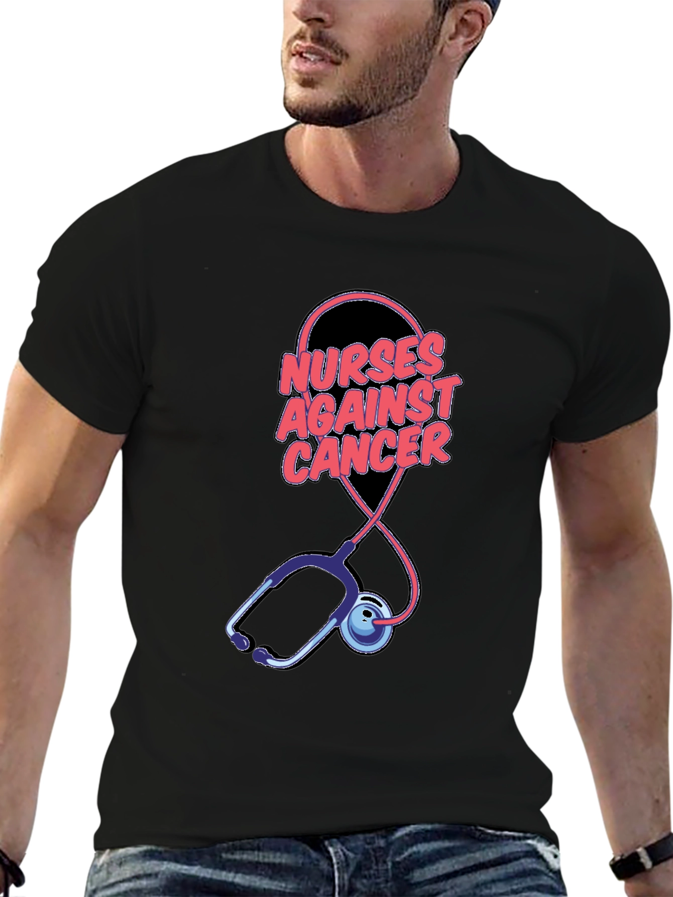 Nurses Against Cancer Graphic T-Shirt