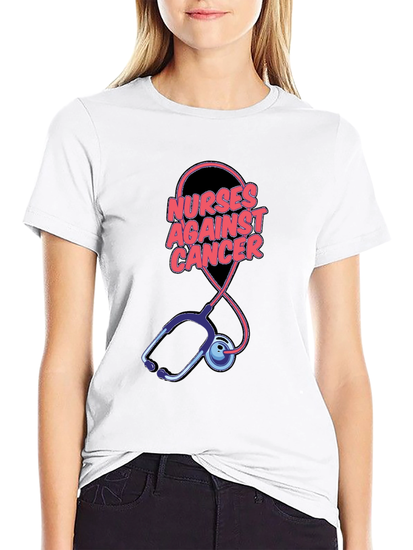 Nurses Against Cancer Graphic T-Shirt