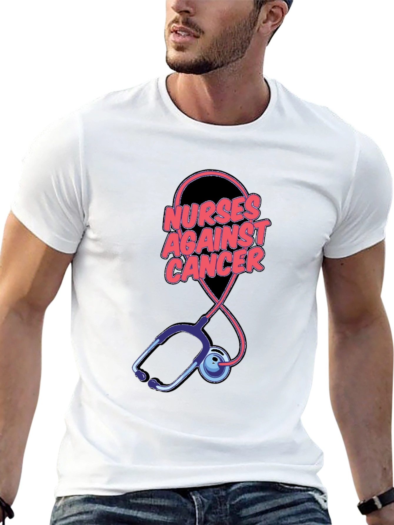 Nurses Against Cancer Graphic T-Shirt