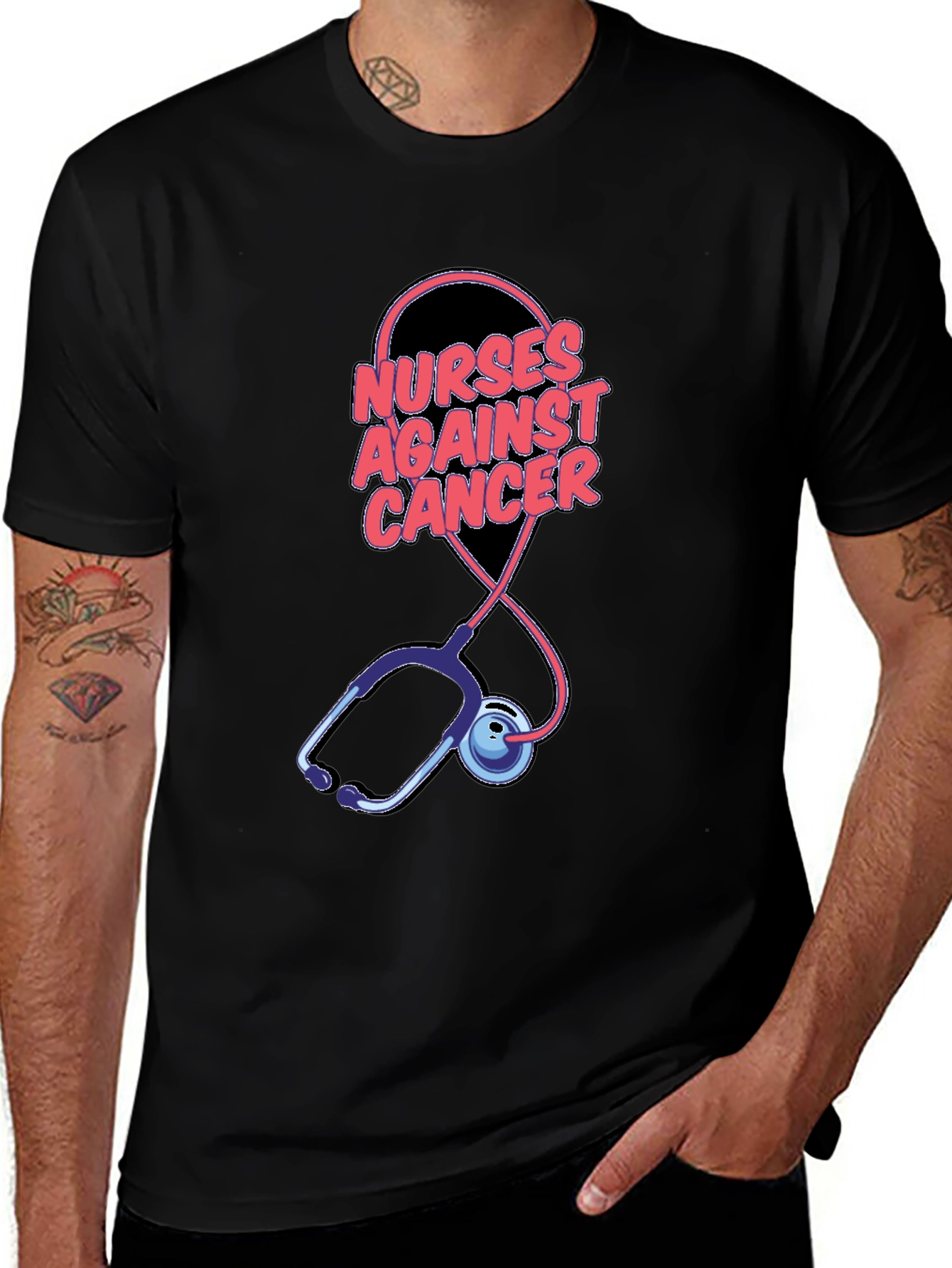 Nurses Against Cancer Graphic T-Shirt