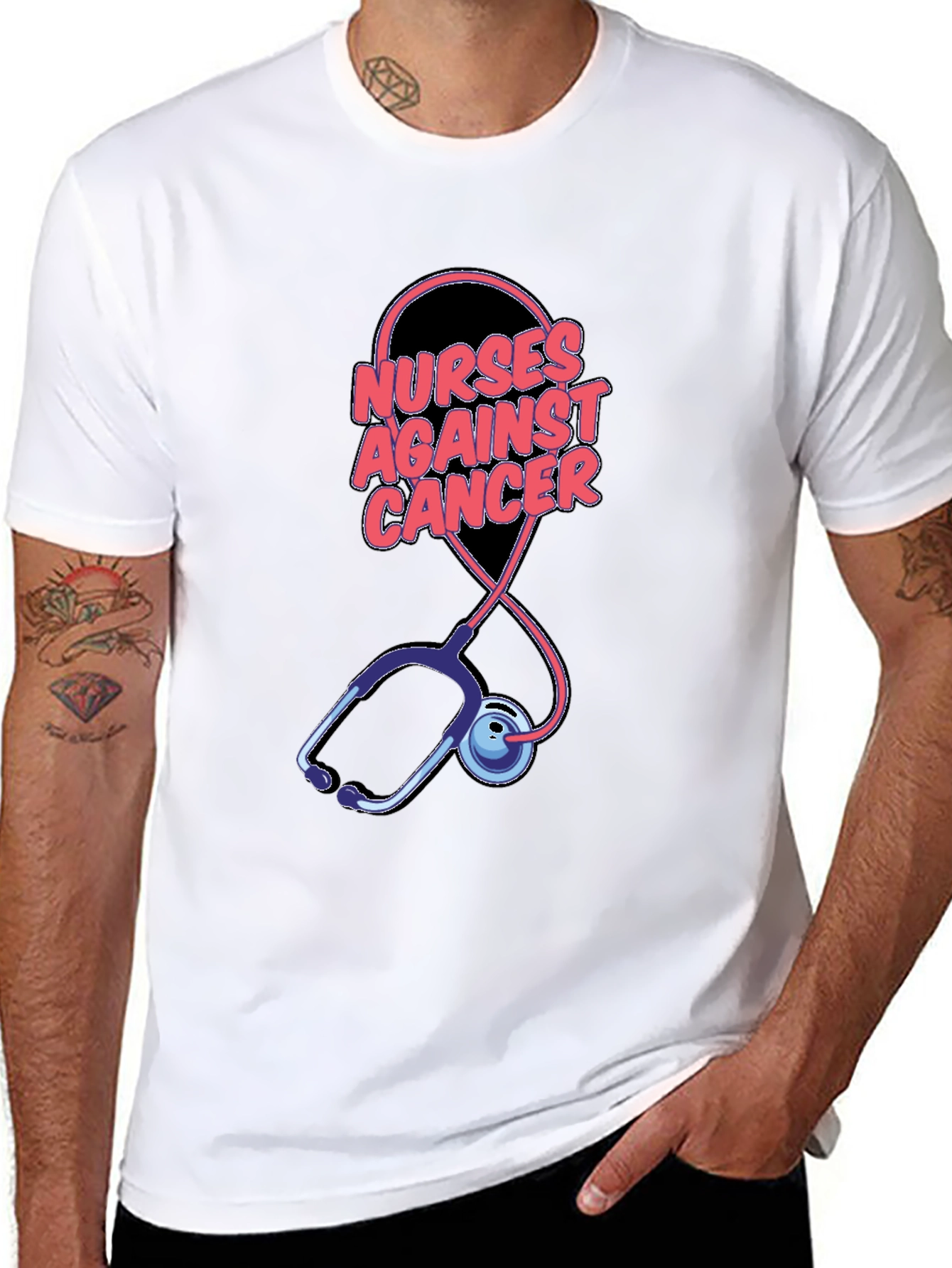 Nurses Against Cancer Graphic T-Shirt