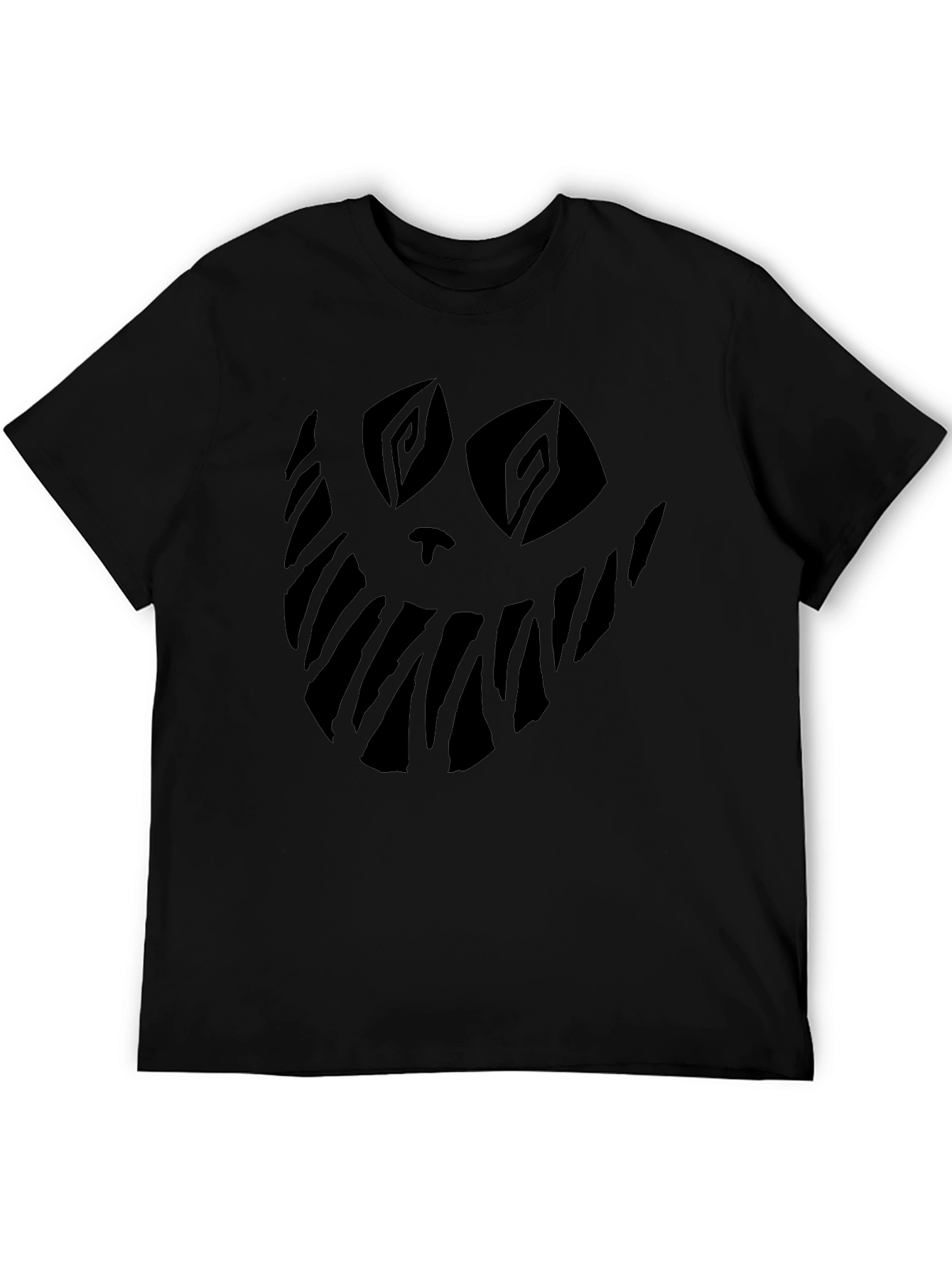 Mens Black Graphic T-Shirt - Spooky Smile