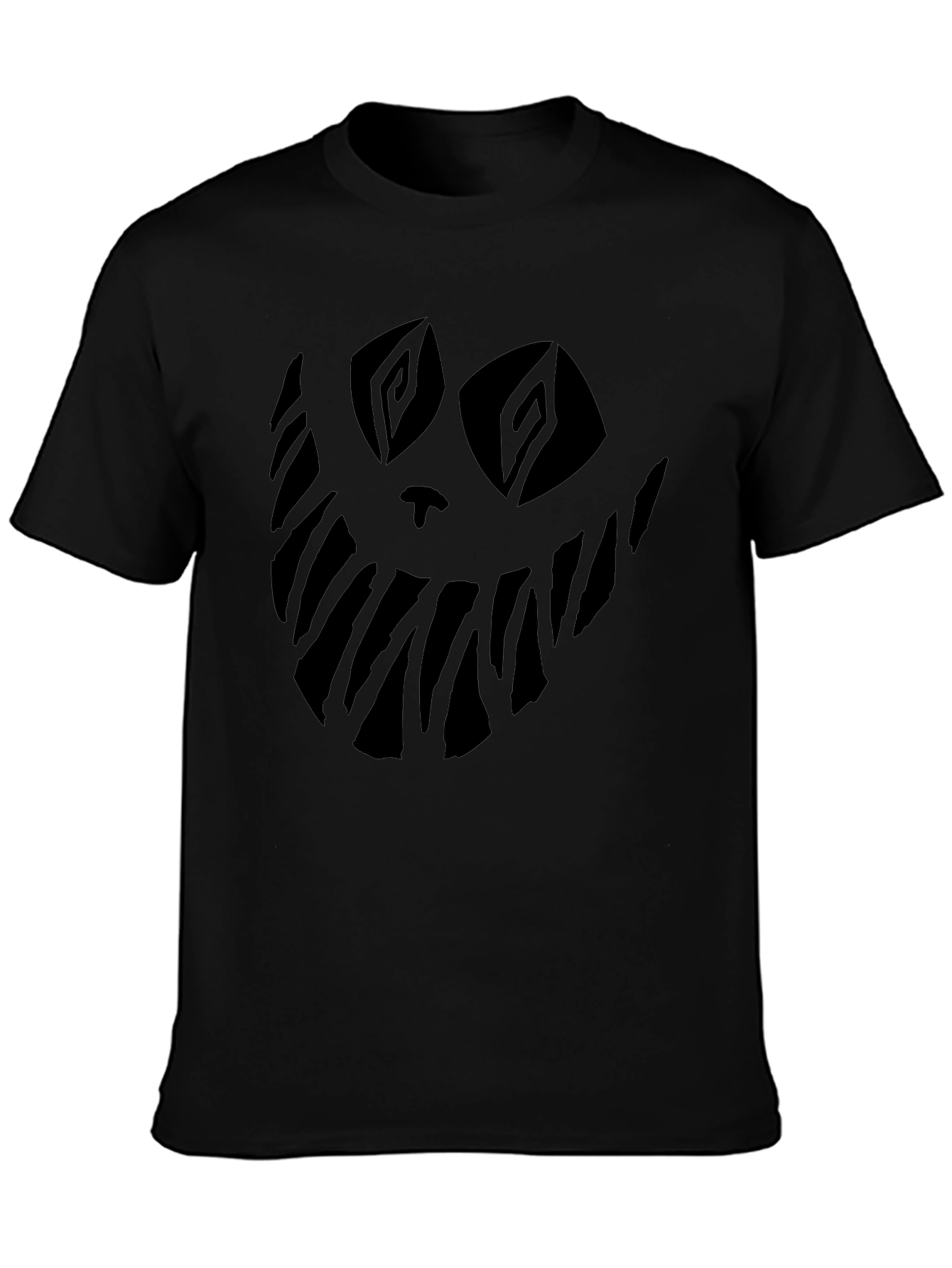 Mens Black Graphic T-Shirt - Spooky Smile