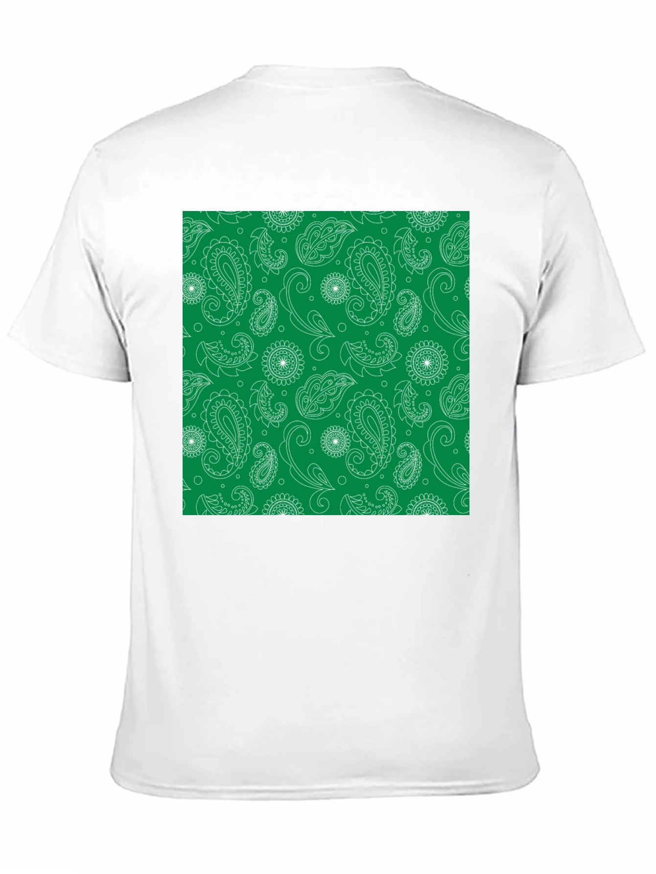 Paisley Print Black T-Shirt for Men