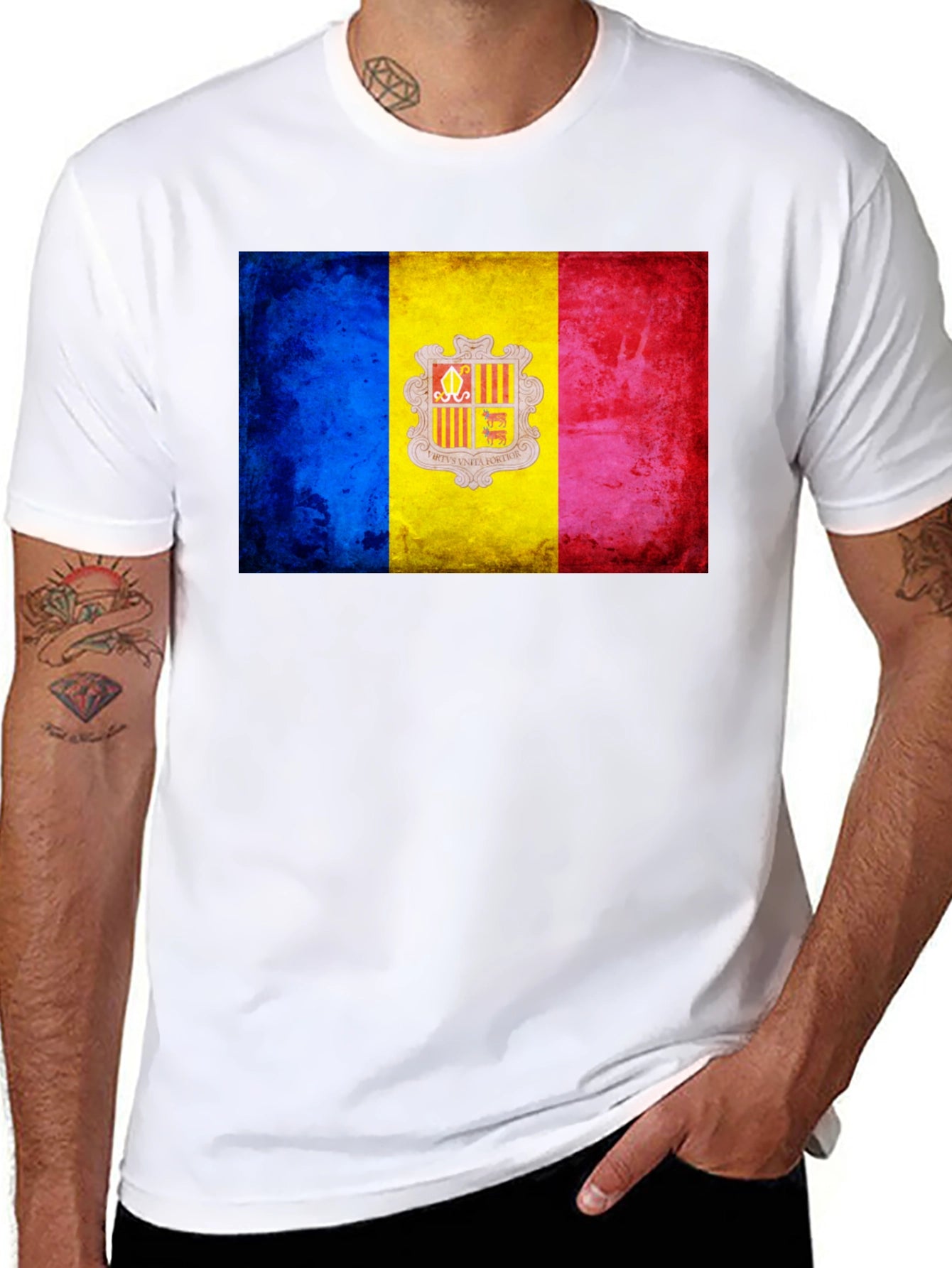 Andorra Flag T-Shirt - Country Pride Tee