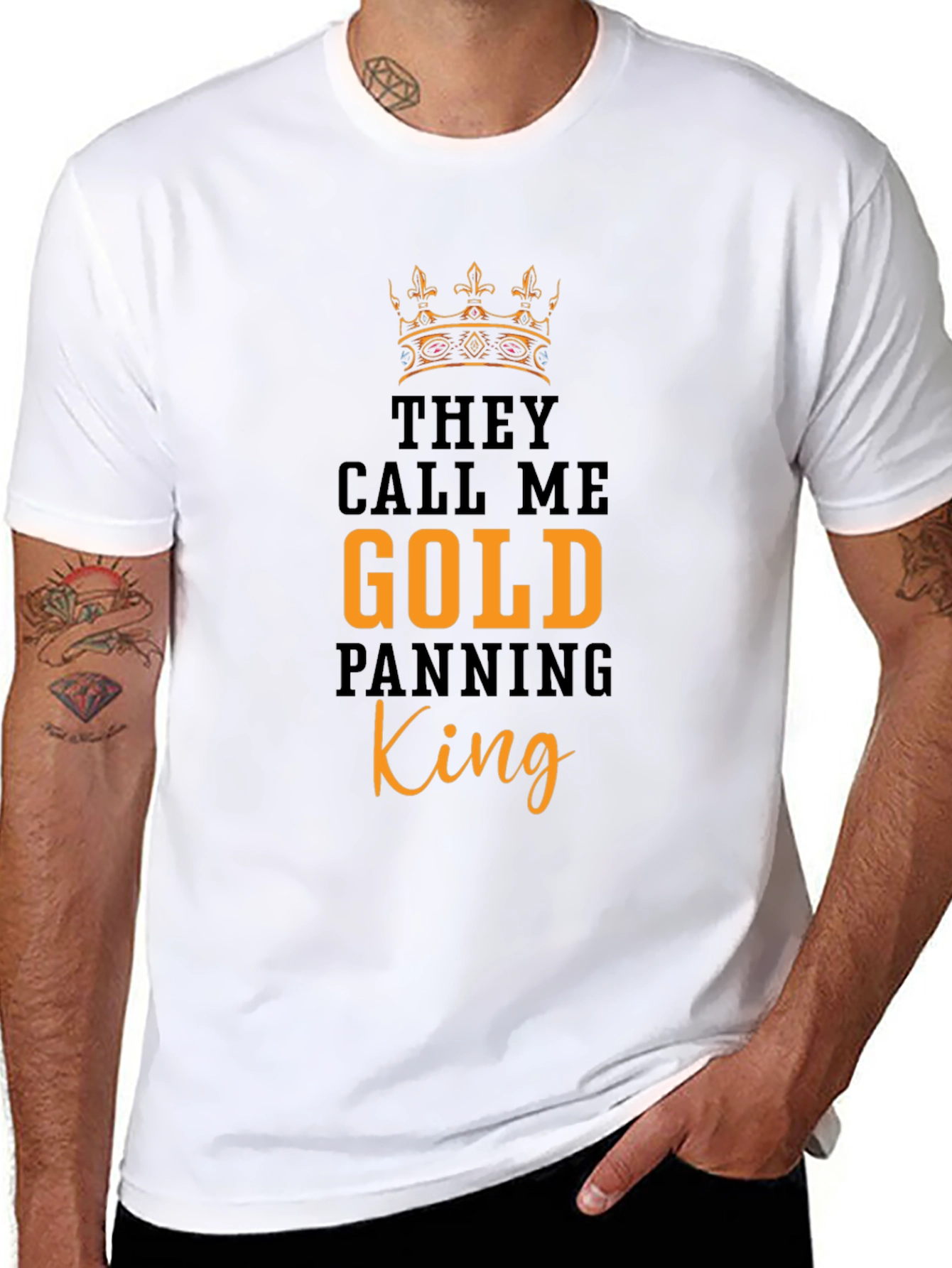 Gold Panning King Graphic Tee - Premium Cotton T-Shirt