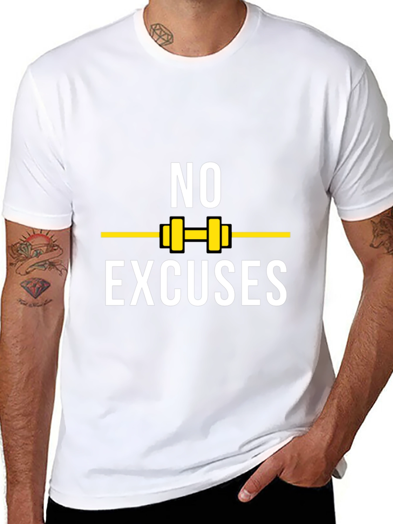 No Excuses Fitness T-Shirt - Gym Motivation