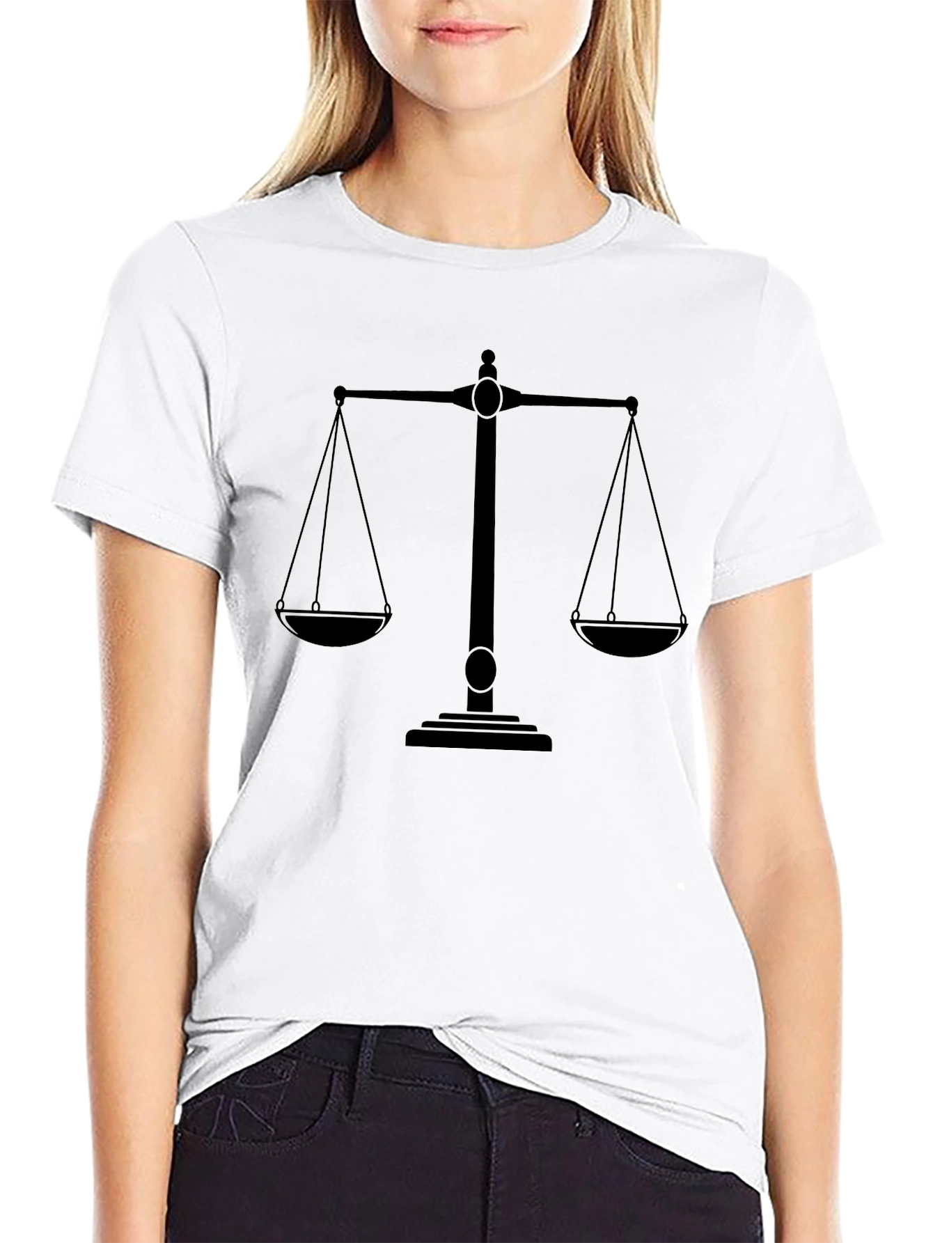 Scales of Justice Black Graphic Tee