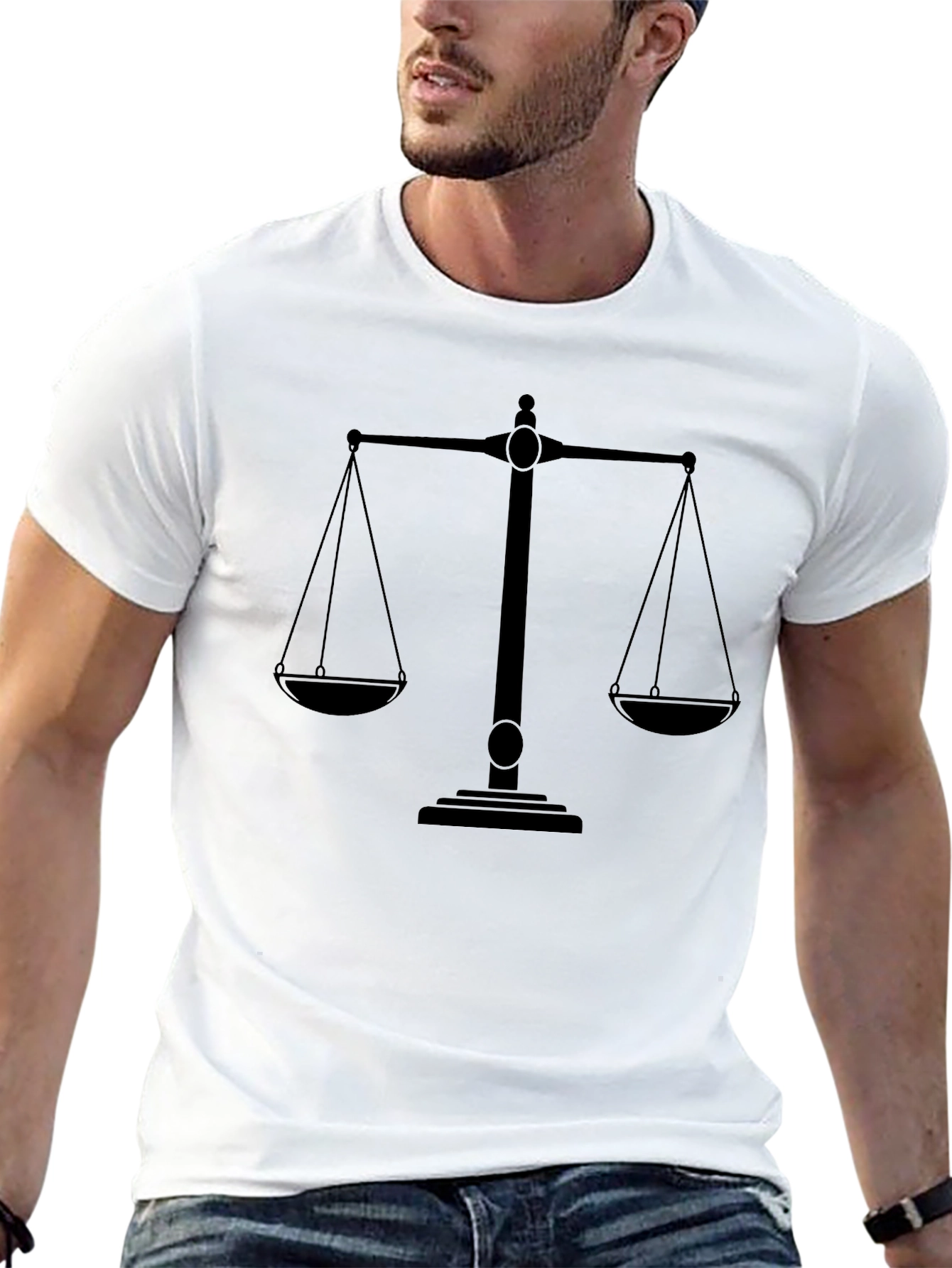 Scales of Justice Black Graphic Tee