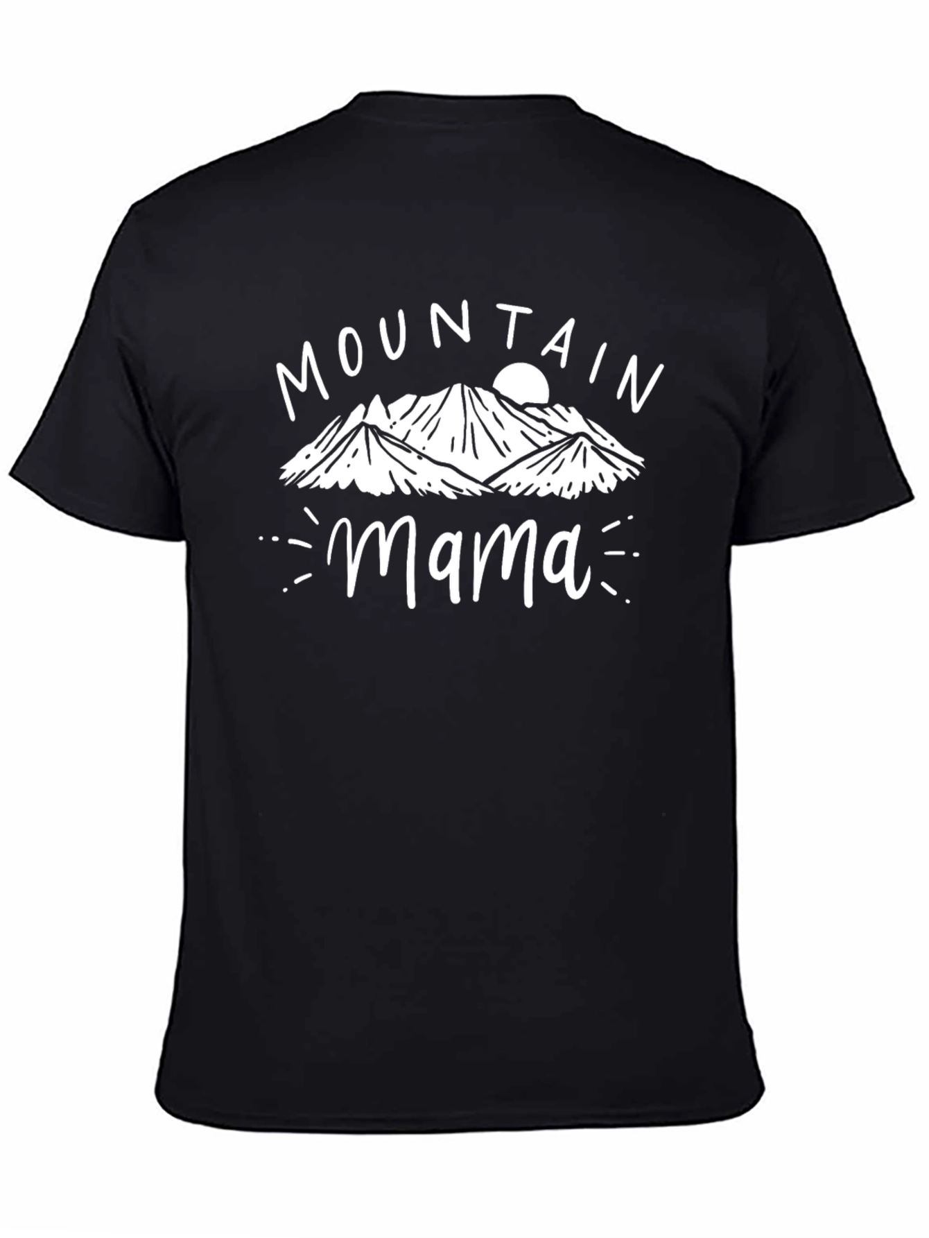 Mountain Mama Graphic Tee - Black Cotton Blend