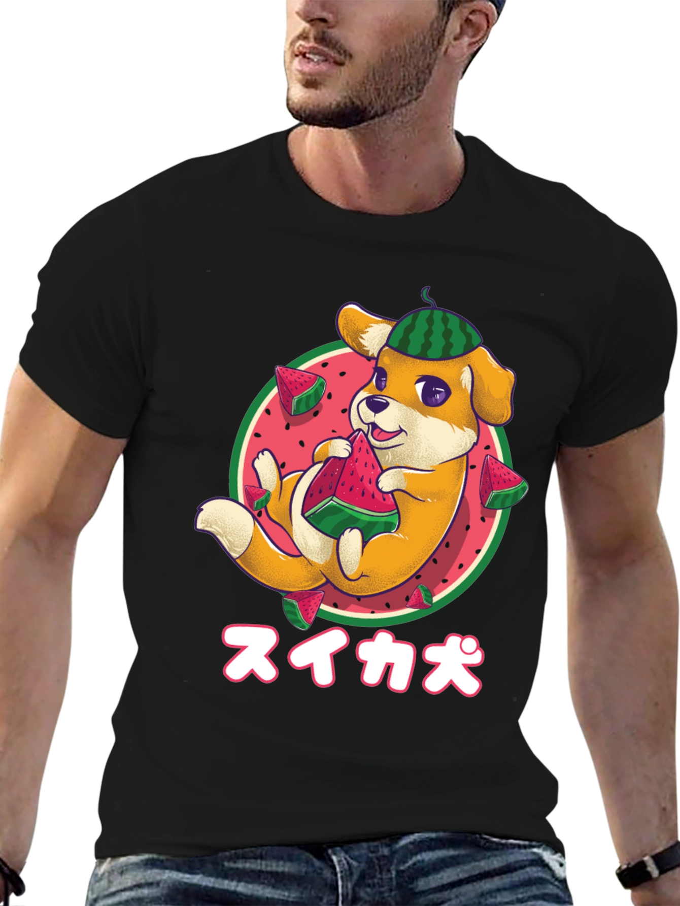 Watermelon Dog Graphic Tee