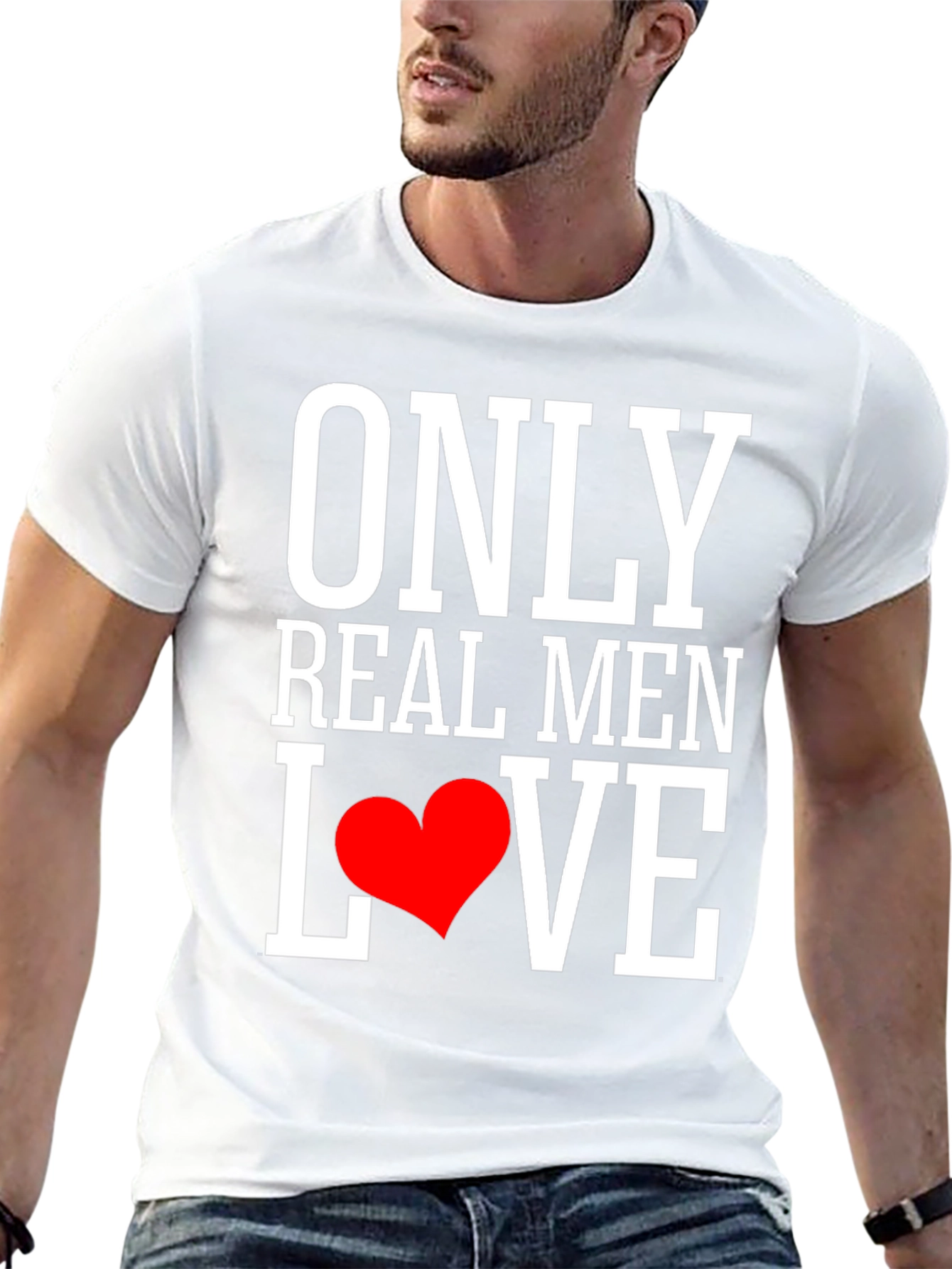Only Real Men Love T-Shirt - Black