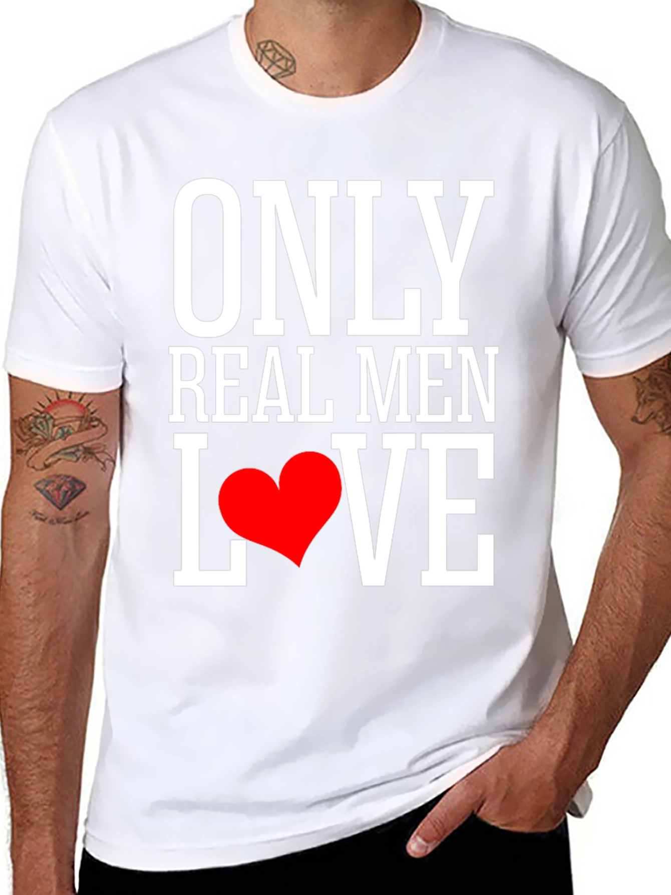 Only Real Men Love T-Shirt - Black