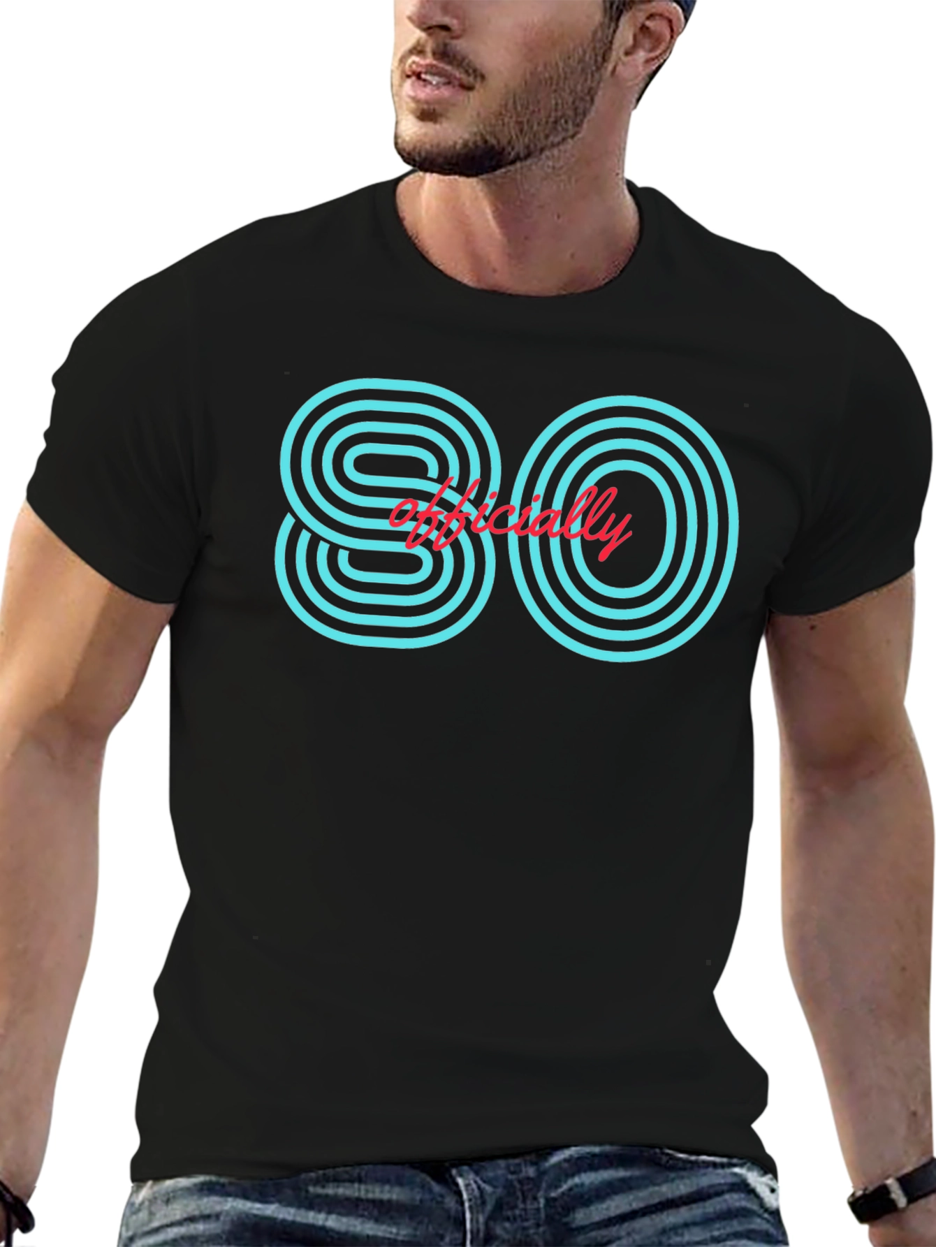 Officially 80 Retro Style Graphic T-Shirt