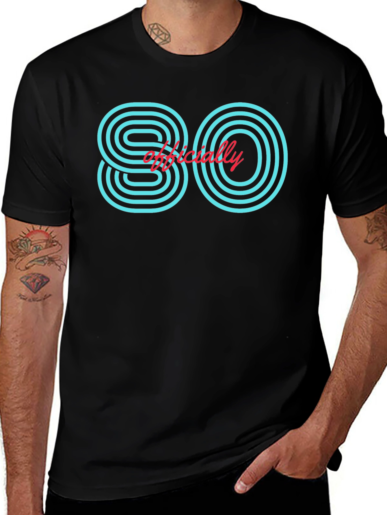 Officially 80 Retro Style Graphic T-Shirt