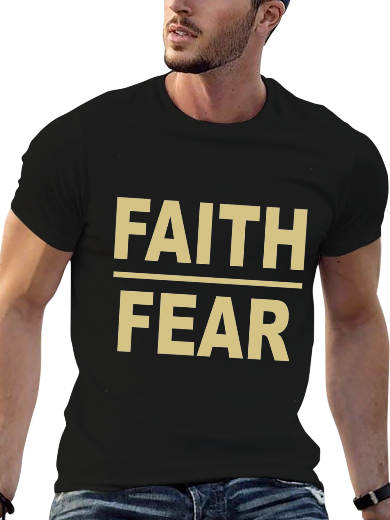 Faith Over Fear Graphic Tee - Black