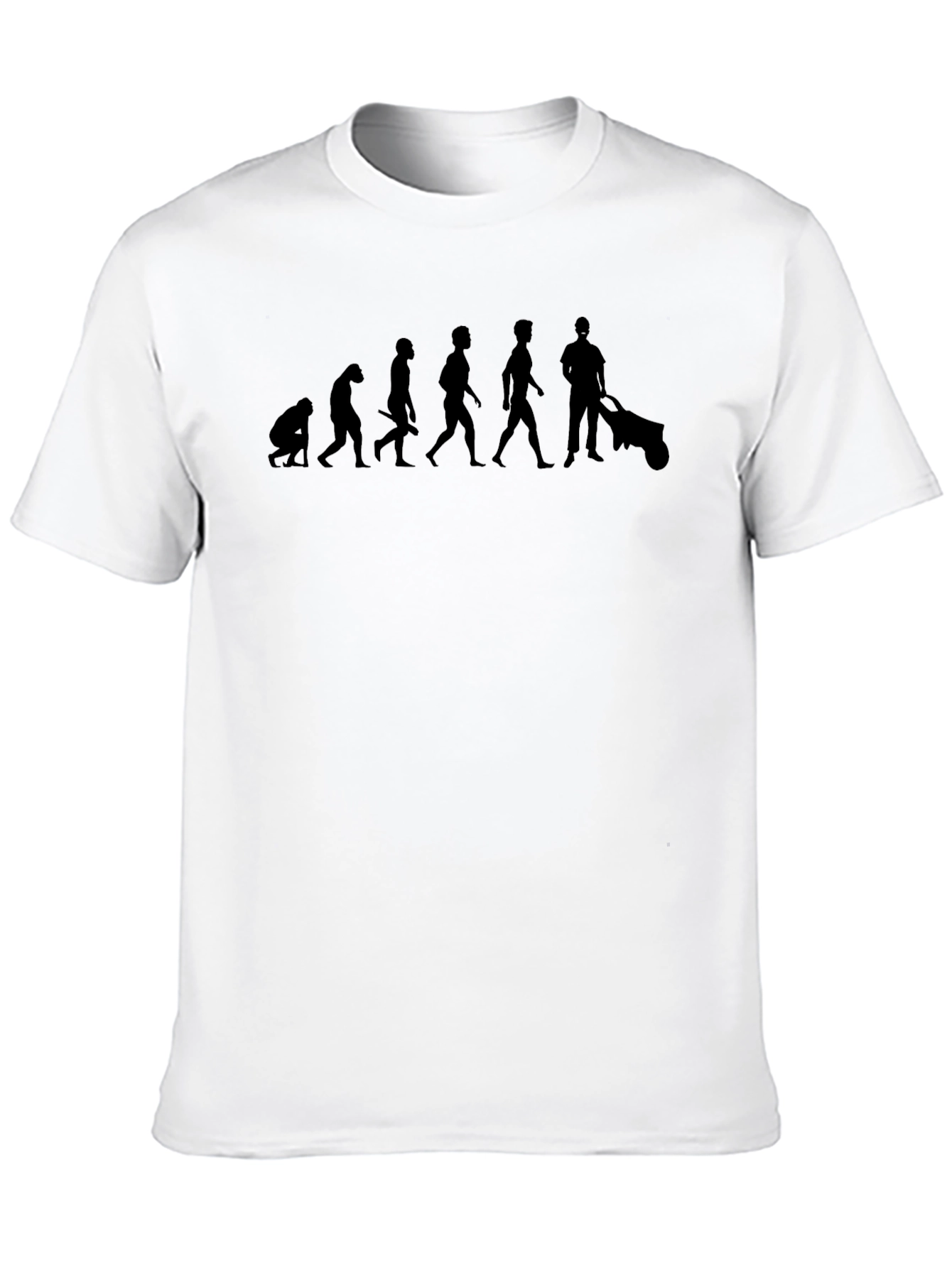 Evolution of Man Wheelbarrow T-Shirt