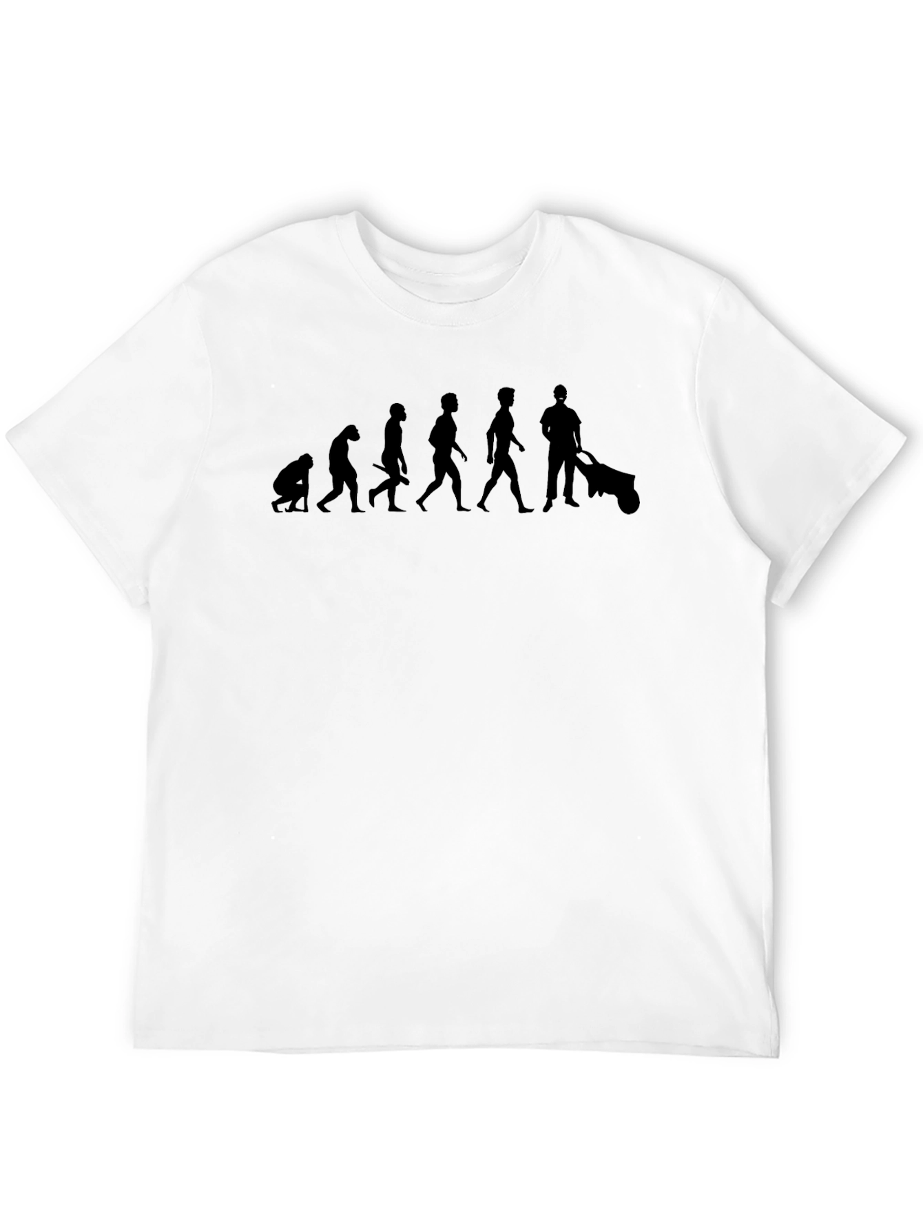 Evolution of Man Wheelbarrow T-Shirt