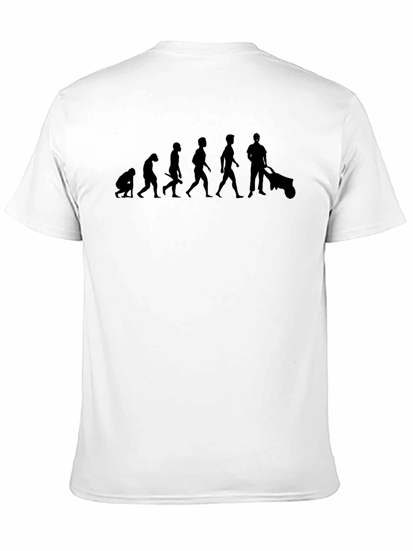 Evolution of Man Wheelbarrow T-Shirt
