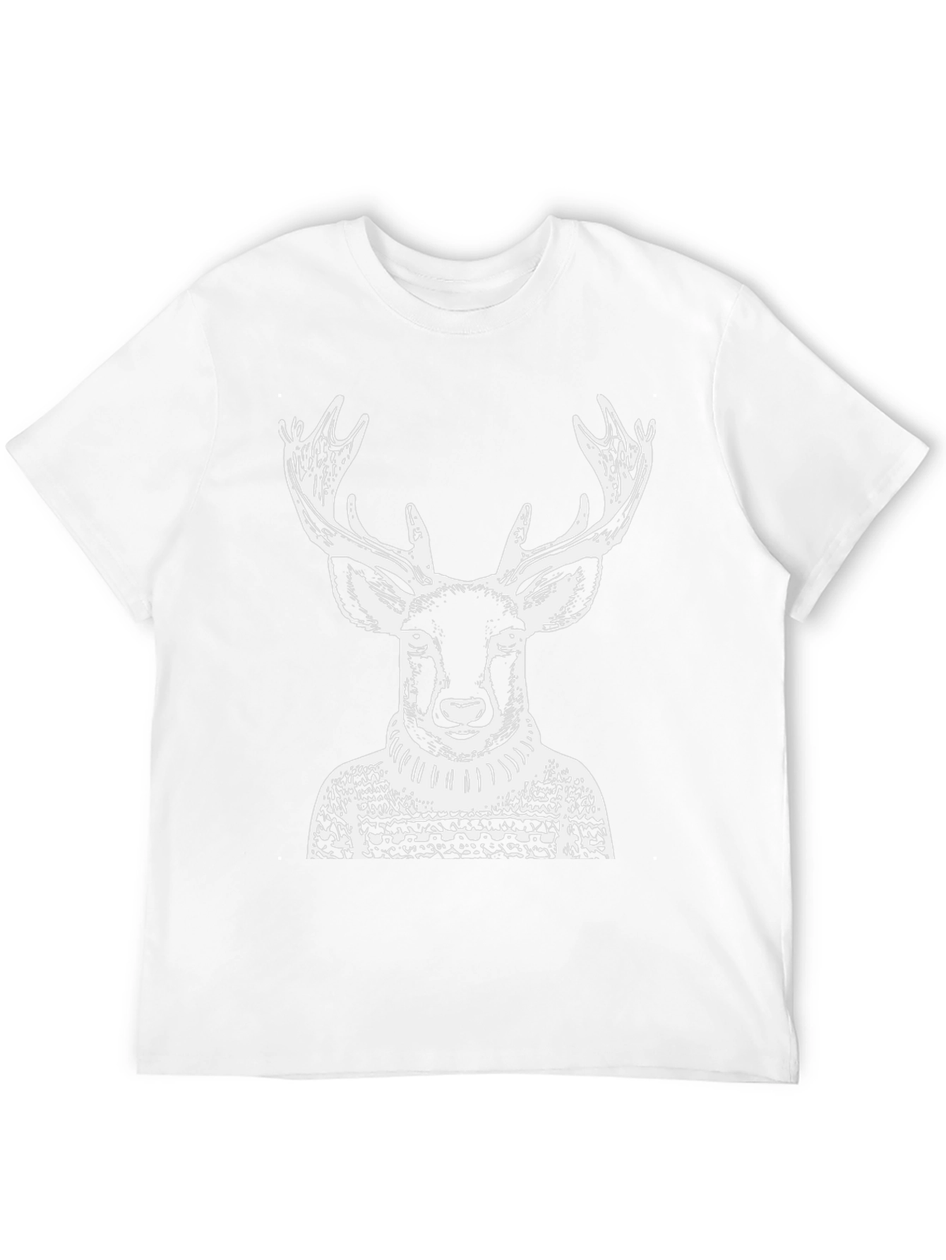 Deer in Sweater Graphic Tee - Black