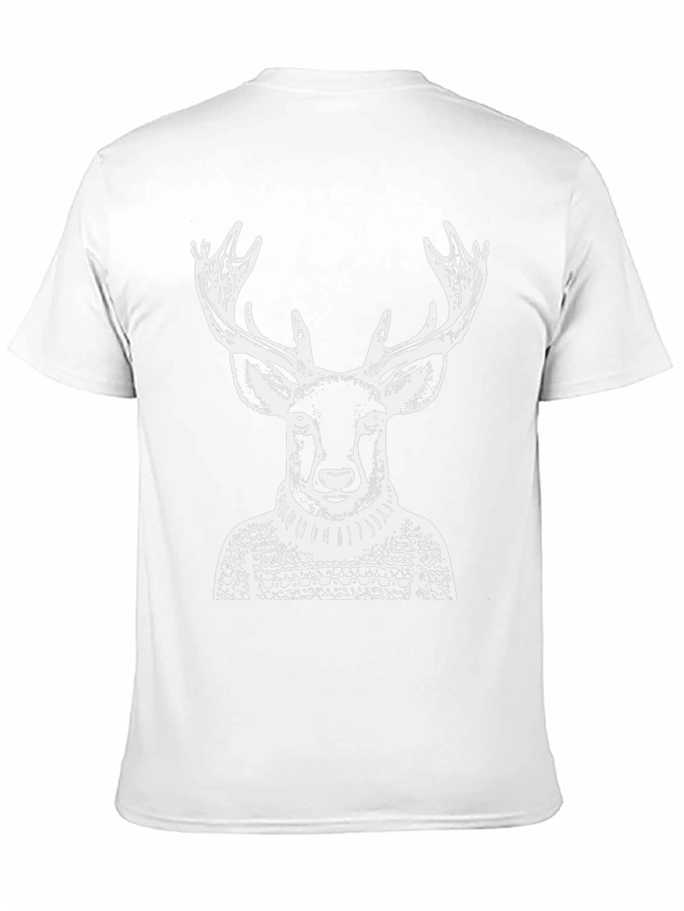 Deer in Sweater Graphic Tee - Black
