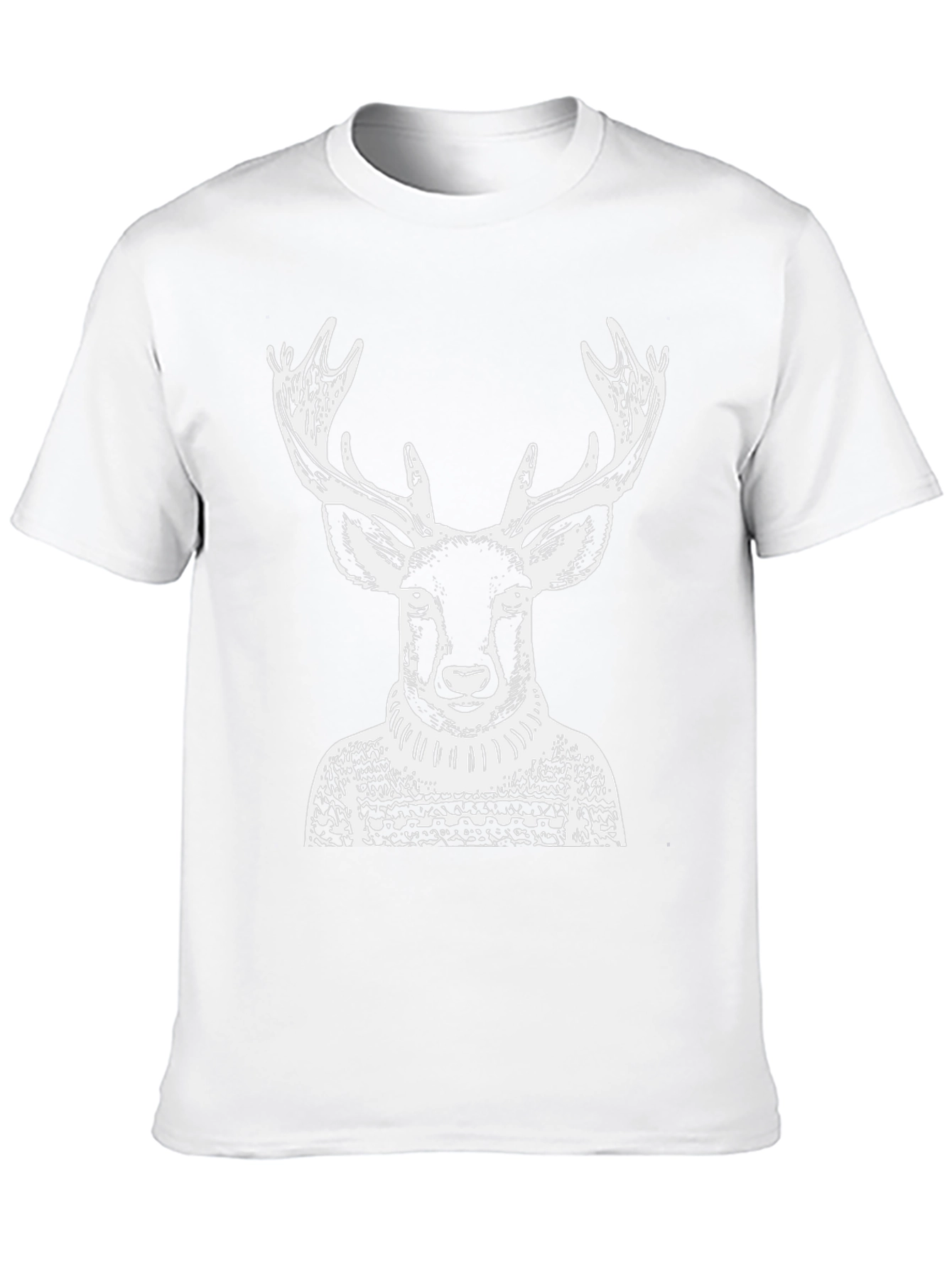 Deer in Sweater Graphic Tee - Black