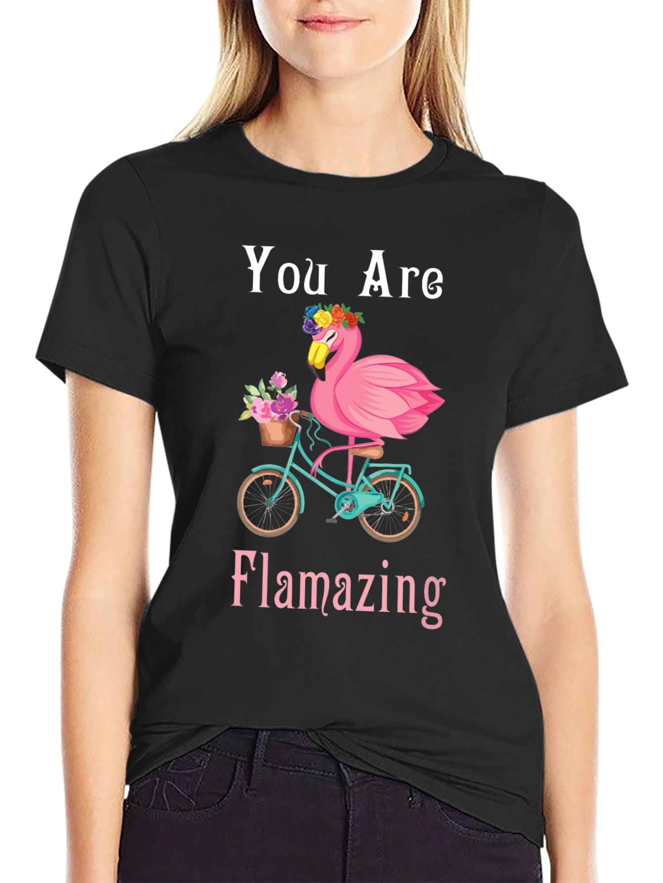 Flamingo Bike T-Shirt - You are Flamazing!