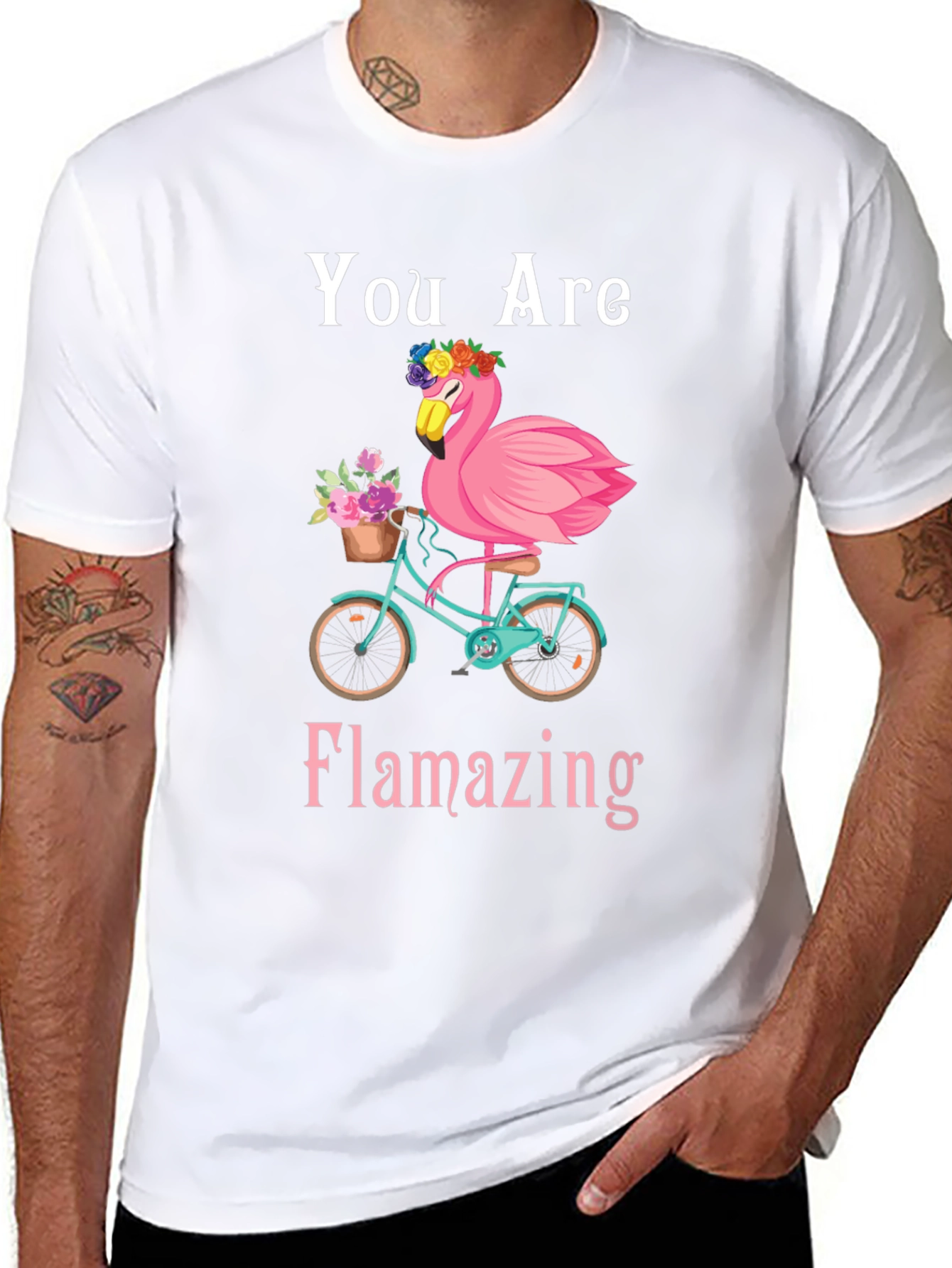 Flamingo Bike T-Shirt - You are Flamazing!