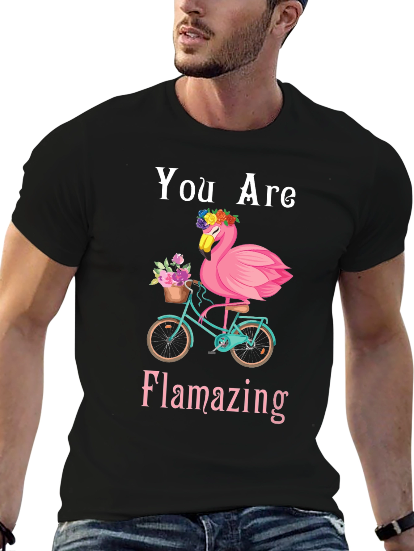 Flamingo Bike T-Shirt - You are Flamazing!