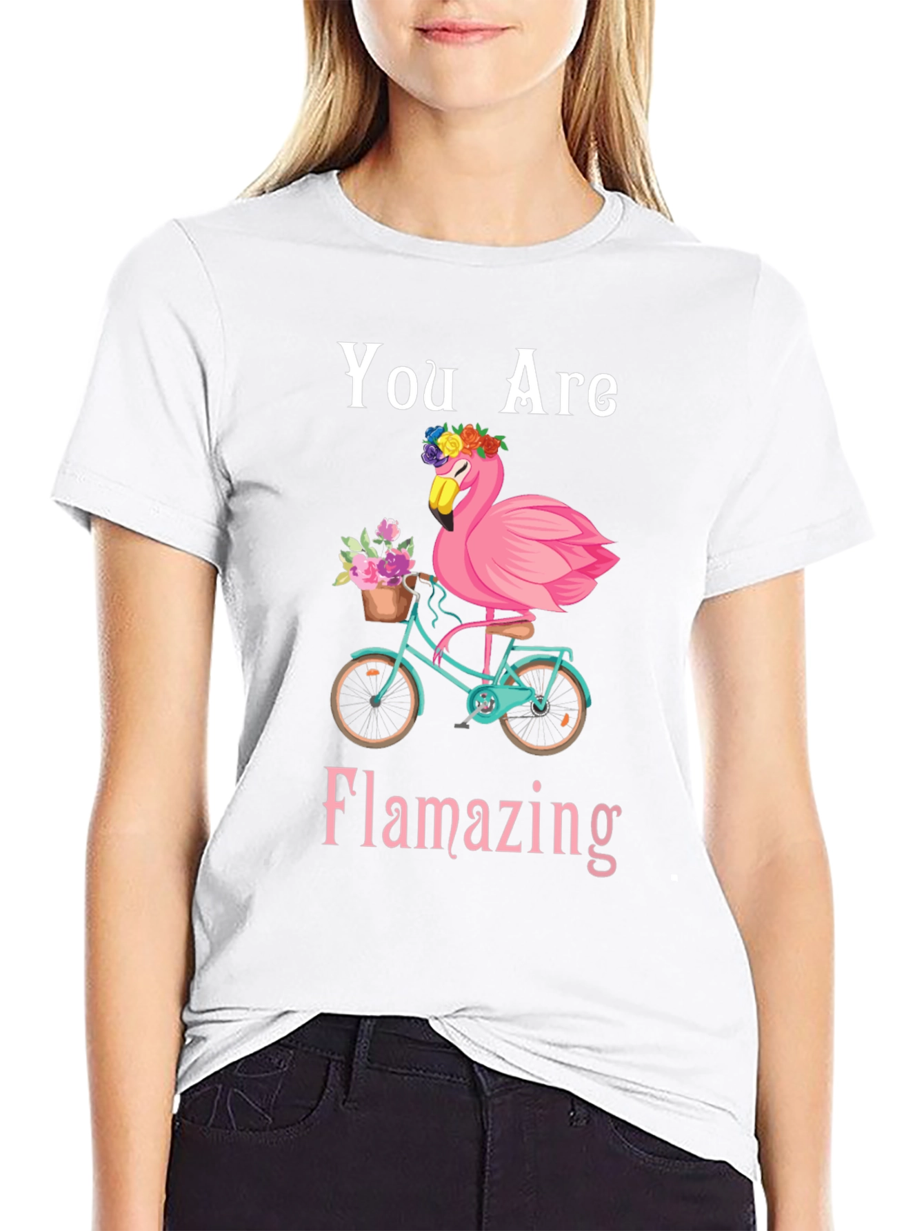Flamingo Bike T-Shirt - You are Flamazing!
