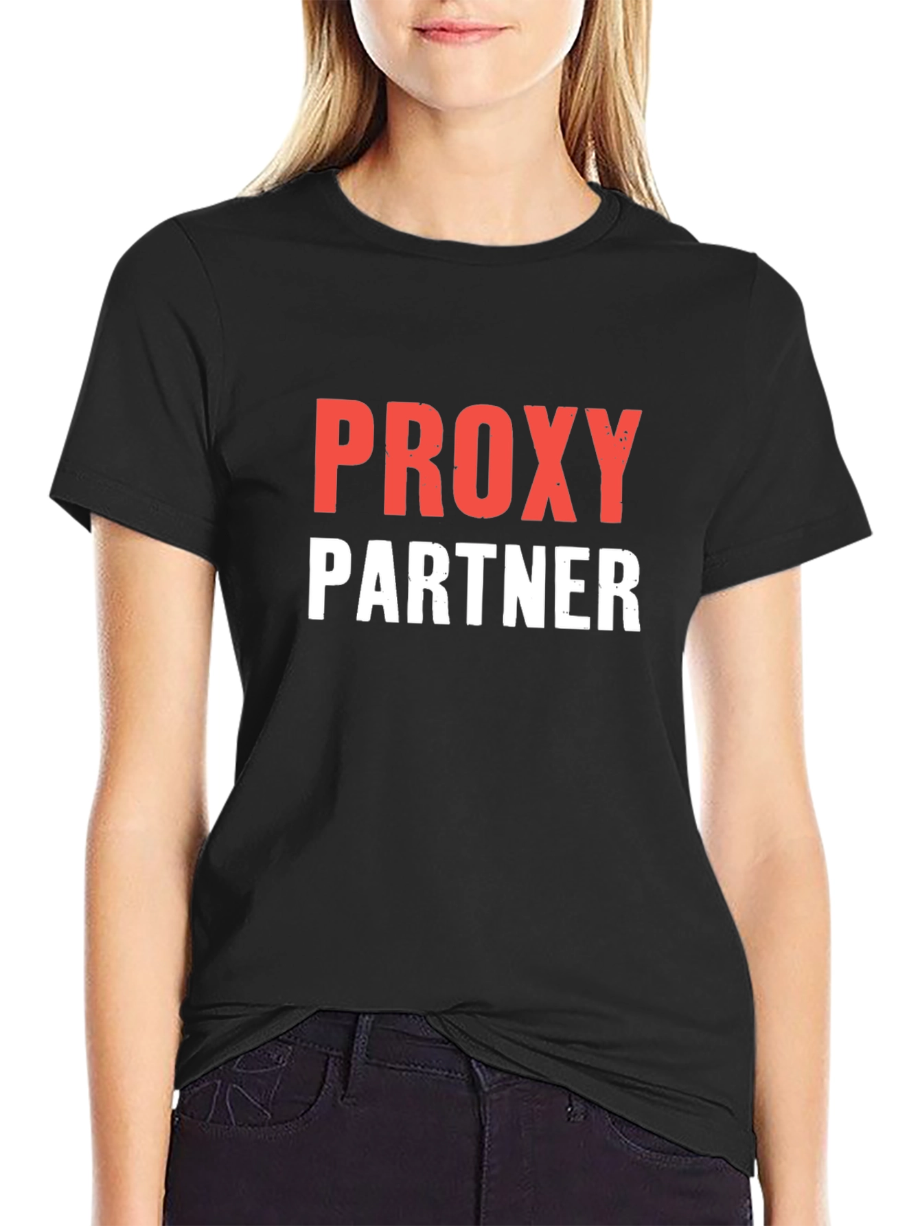 Proxy Partner T-Shirt - Black Crew Neck Tee