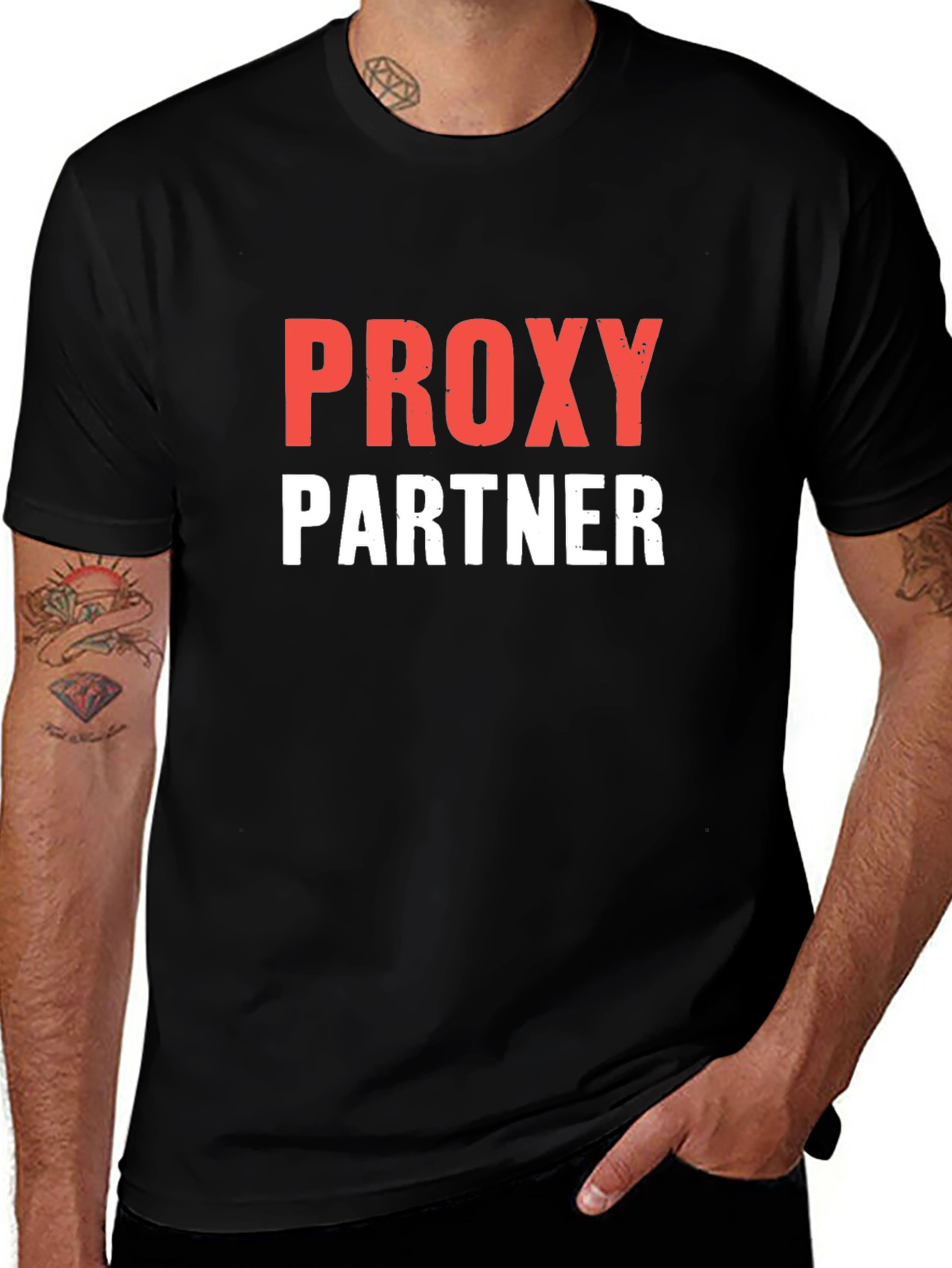 Proxy Partner T-Shirt - Black Crew Neck Tee