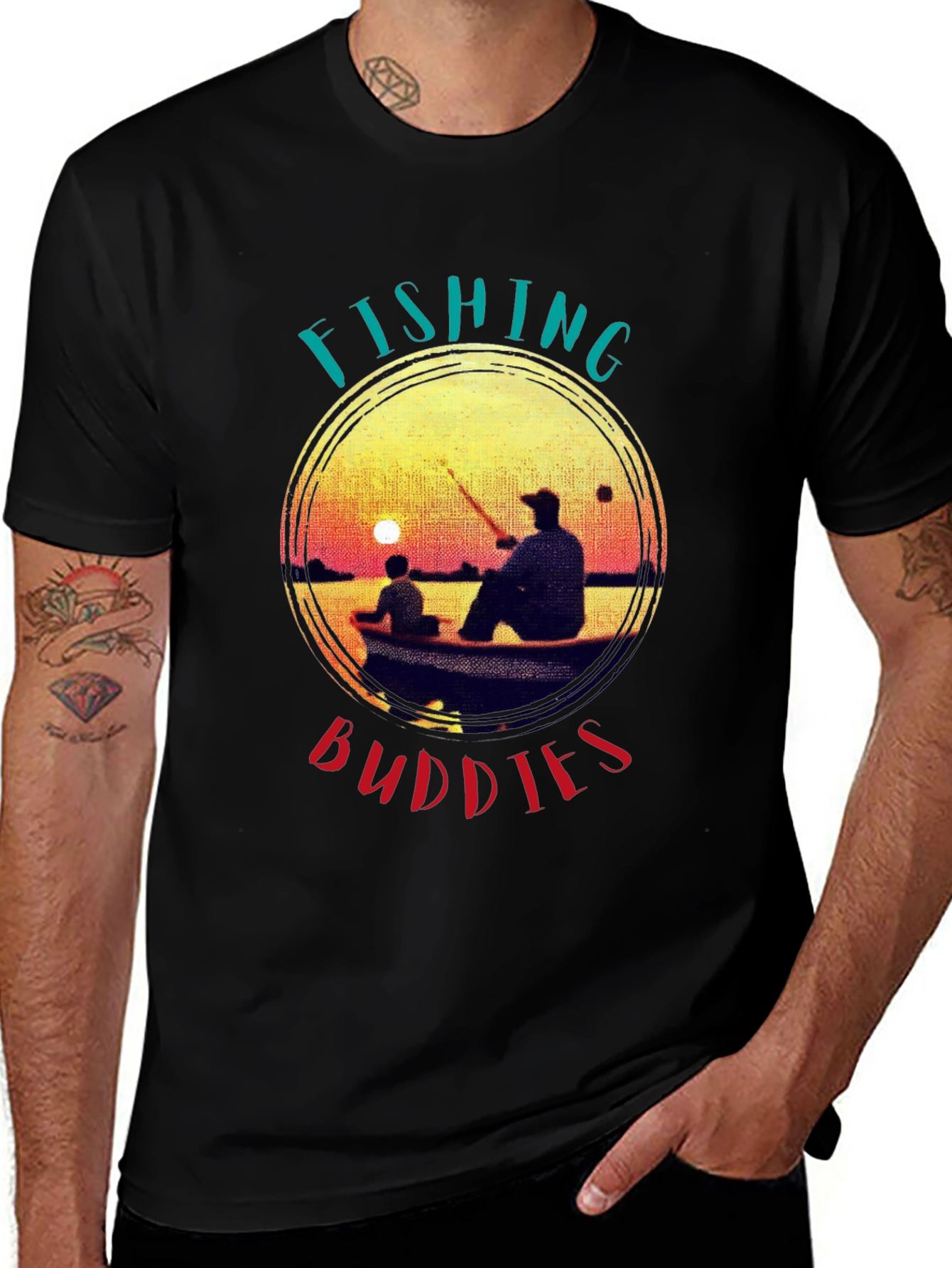 Fishing Buddies Graphic Tee - Father & Son