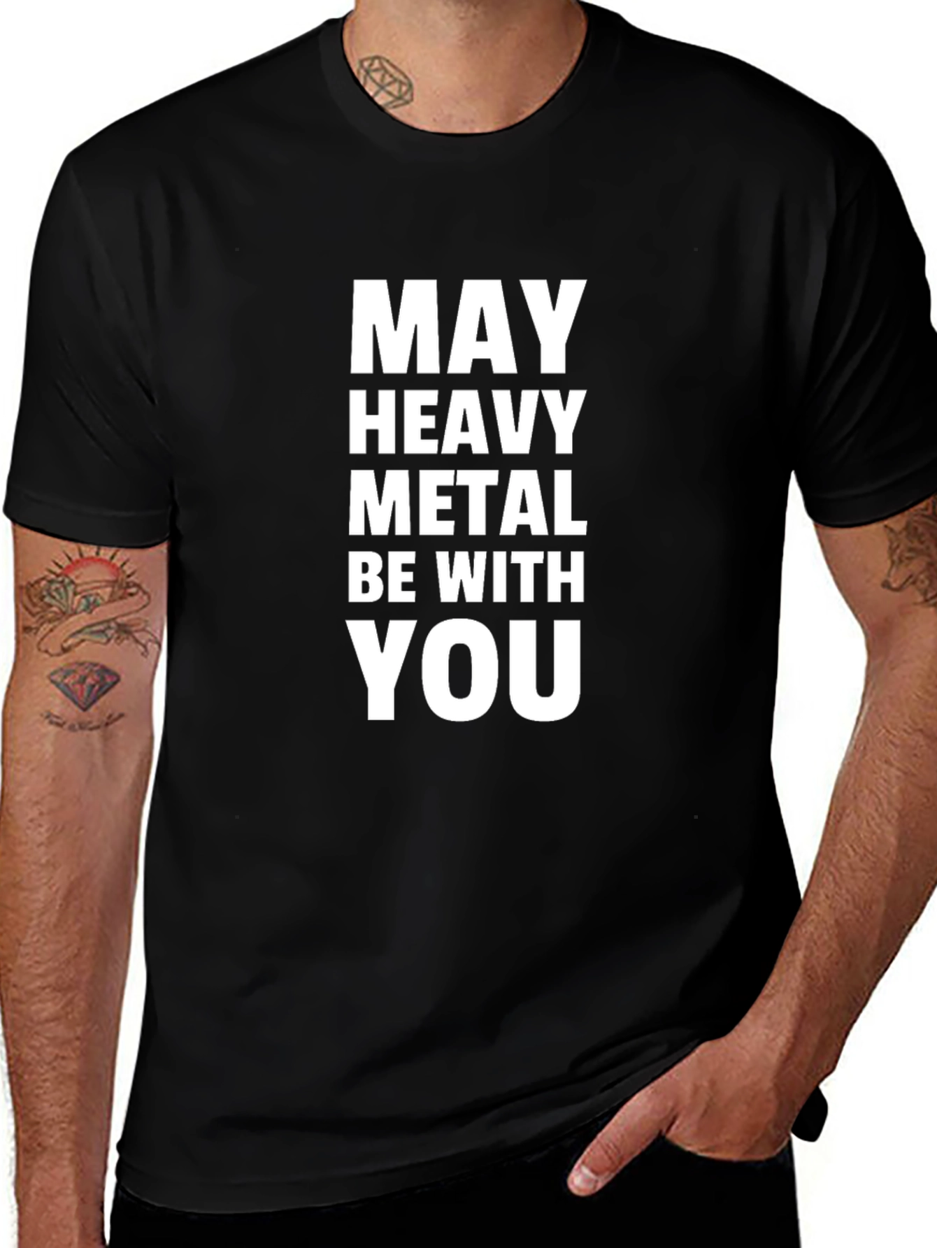 May Heavy Metal Be With You T-Shirt - Black