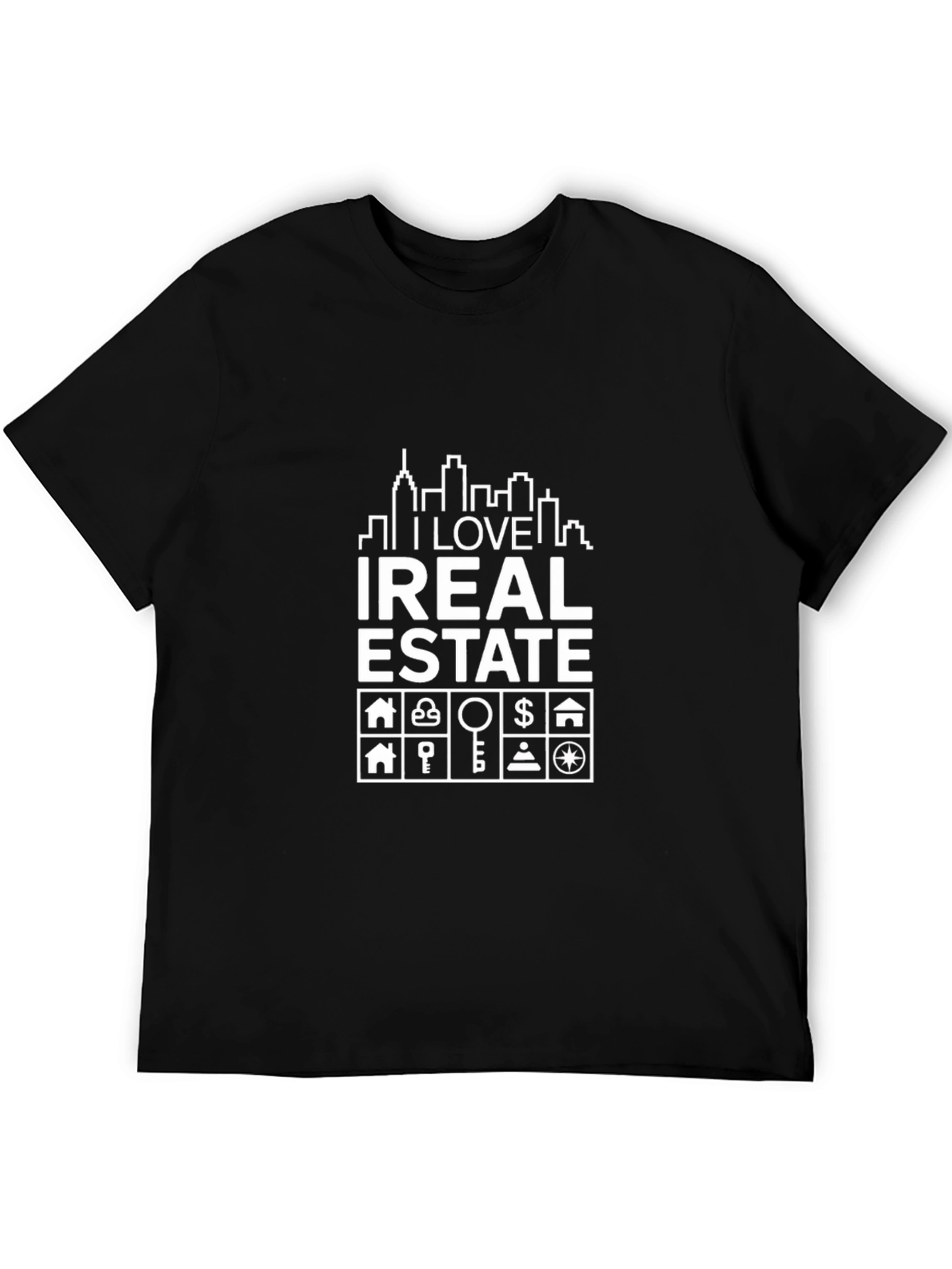 I Love Real Estate Black Graphic Tee