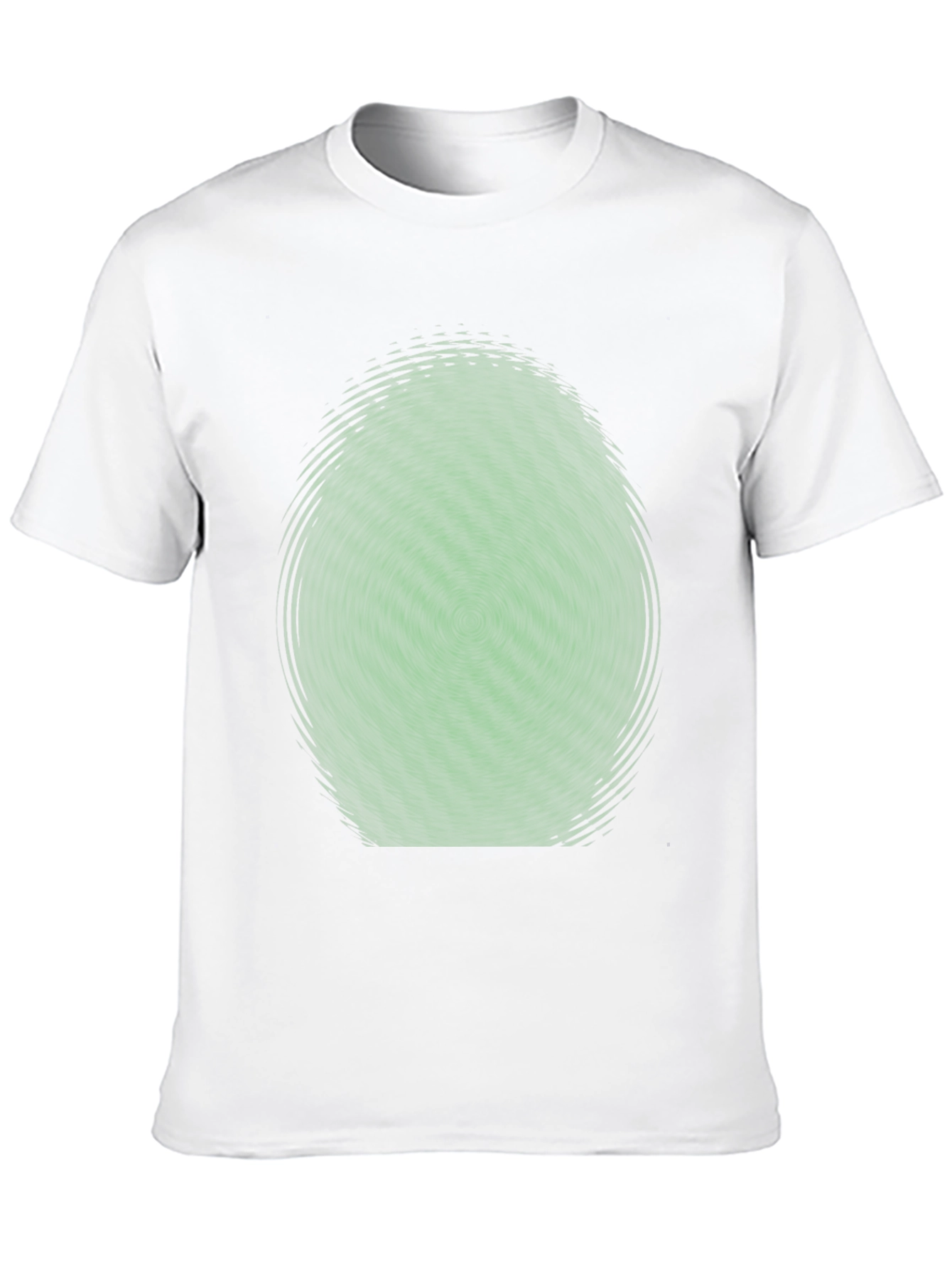 Abstract Green Vortex Graphic T-Shirt