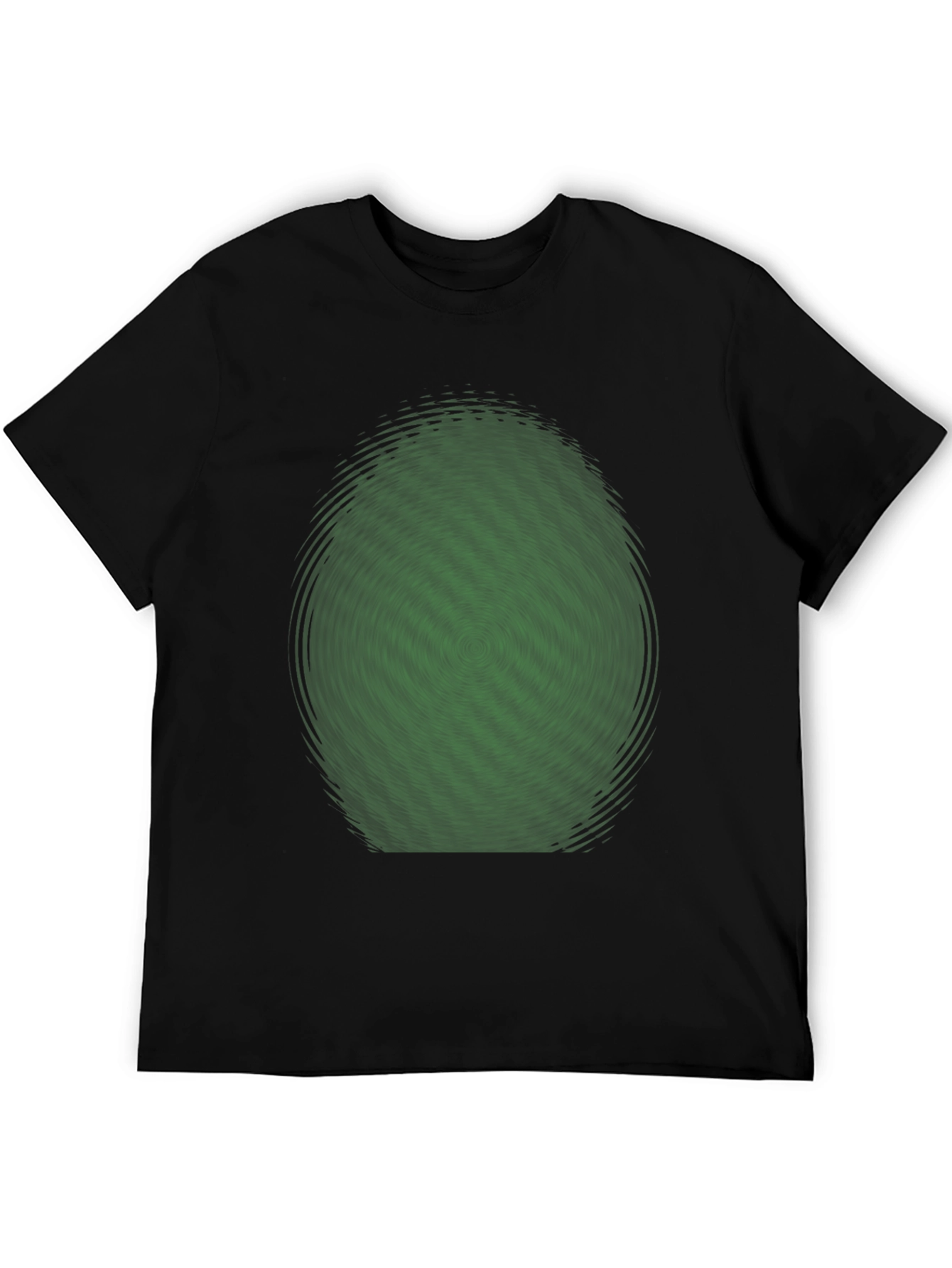 Abstract Green Vortex Graphic T-Shirt