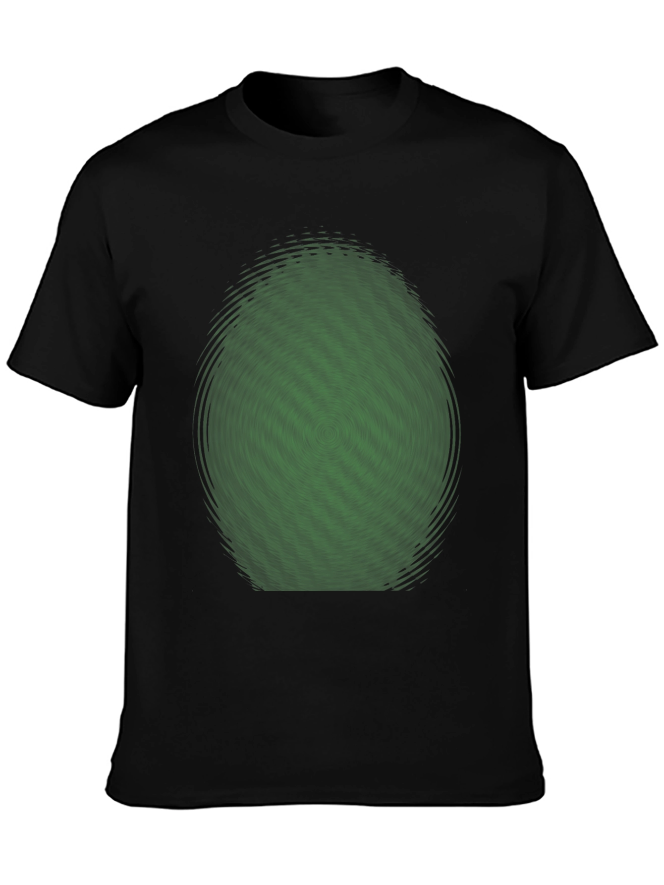 Abstract Green Vortex Graphic T-Shirt